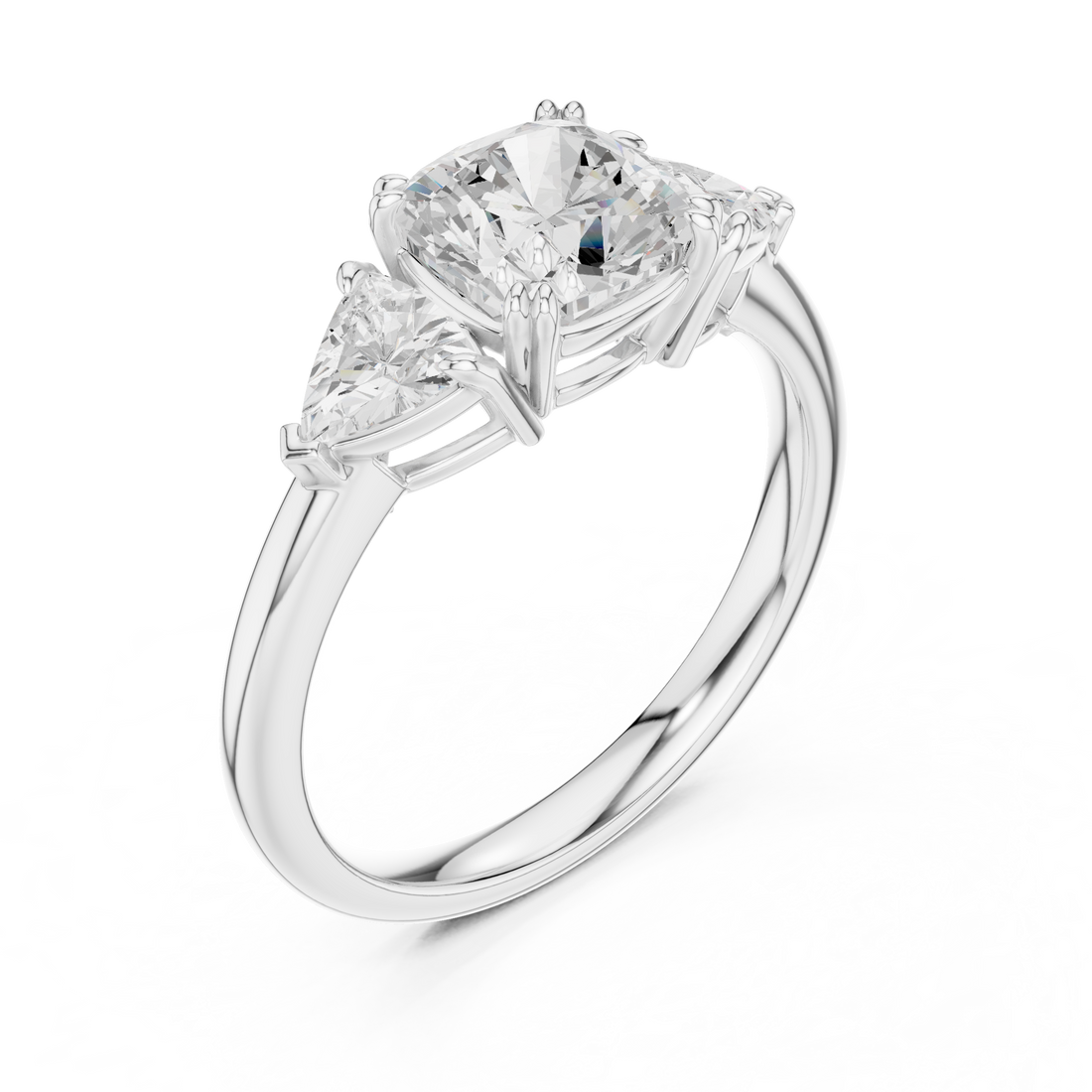 Classic cushion-cut diamond ring with vintage-inspired halo setting and sparkling accents.