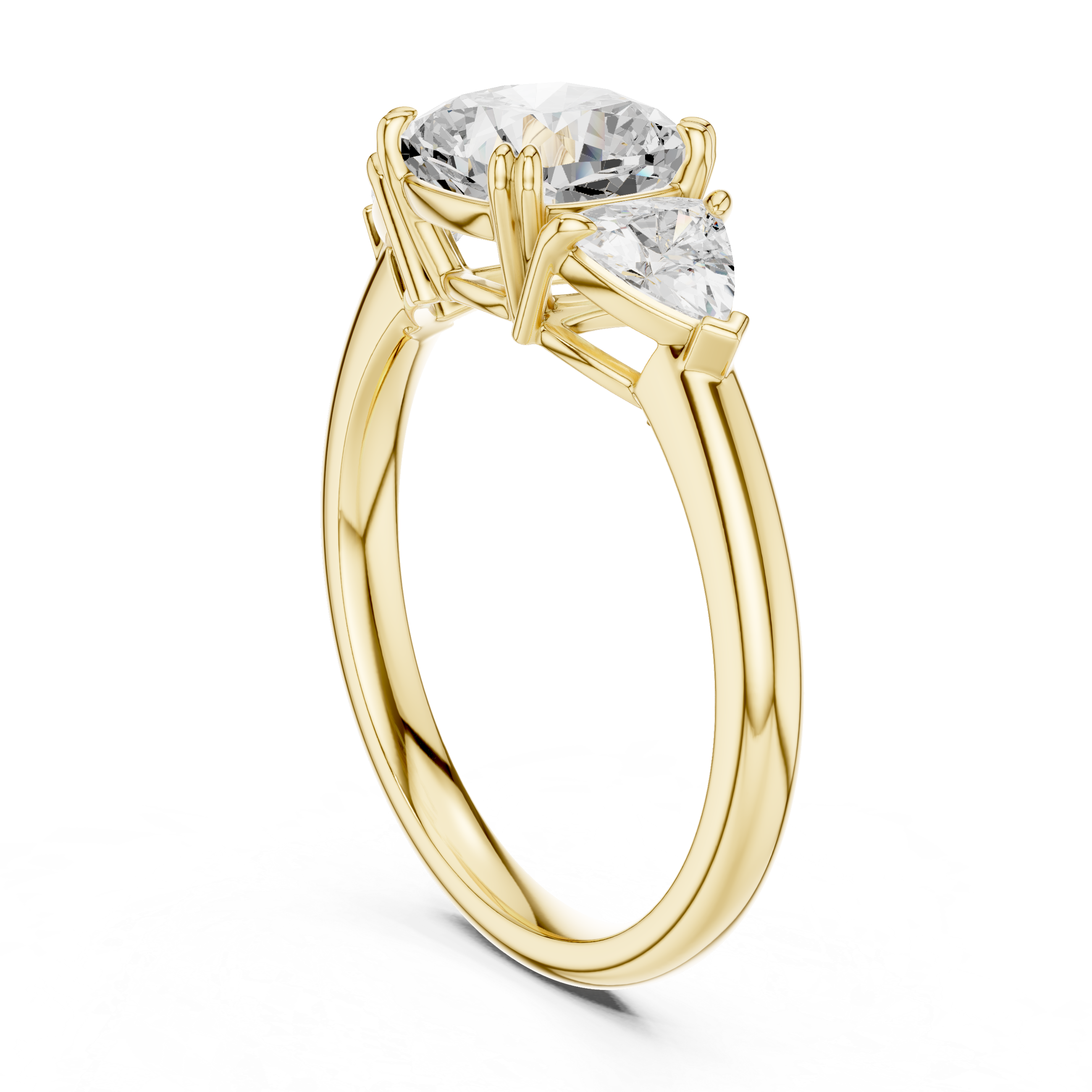 Stylish marquise diamond ring with elongated shape and delicate prong setting.