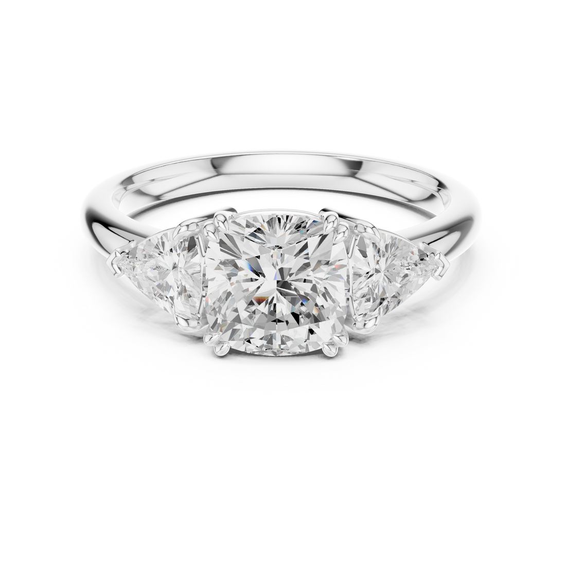 Elegant eternity ring featuring continuous circle of diamonds around the band.