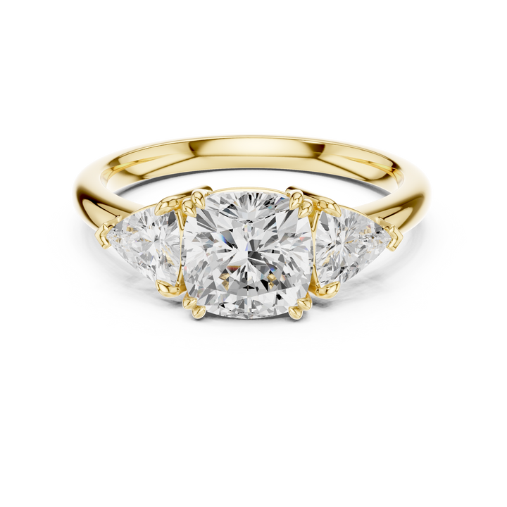 Designer floral diamond ring inspired by blooming flower patterns.