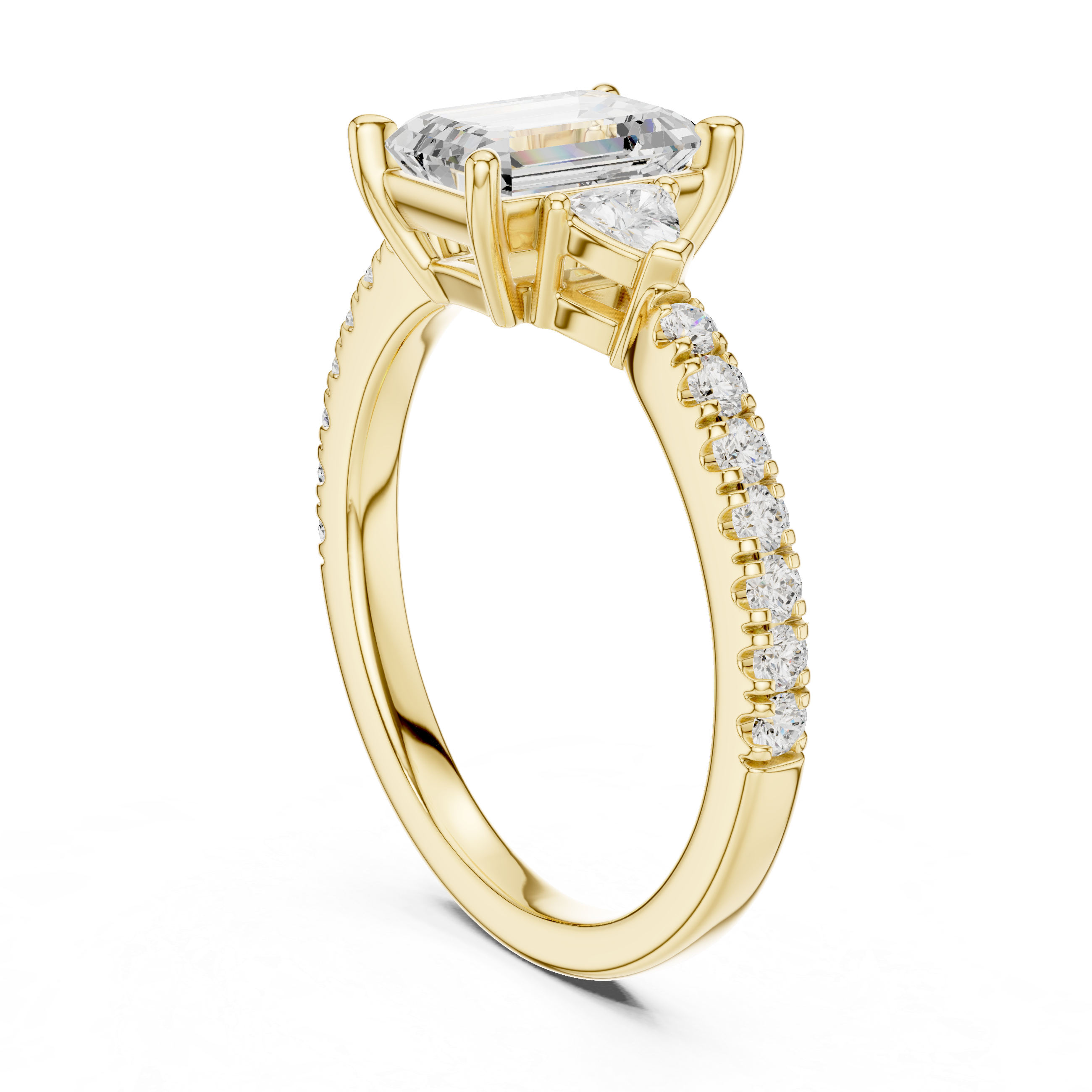 Elegant nose pin featuring tiny solitaire diamond in sleek gold mount.
