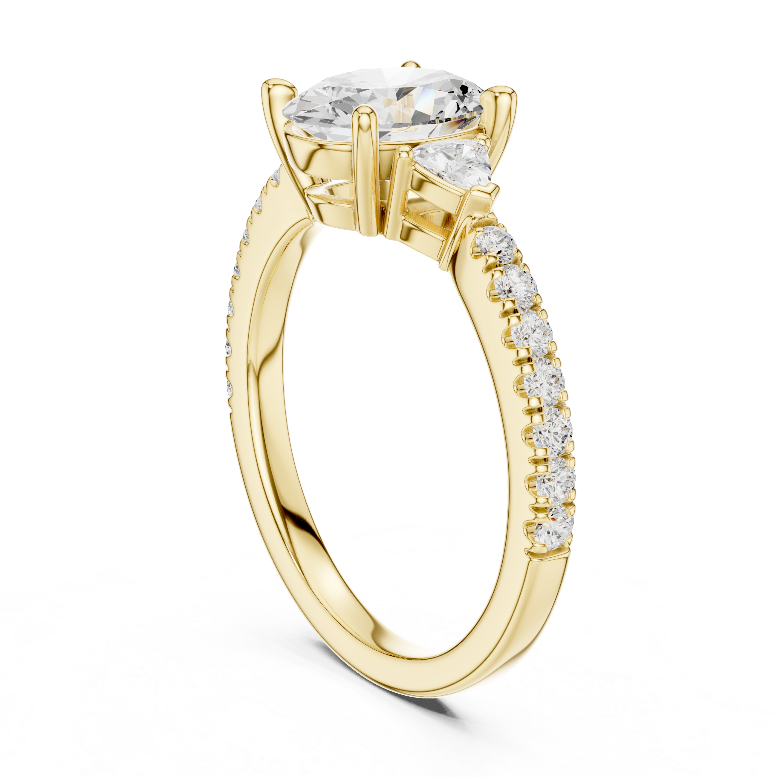 Luxury men's diamond band featuring row of sparkling stones.