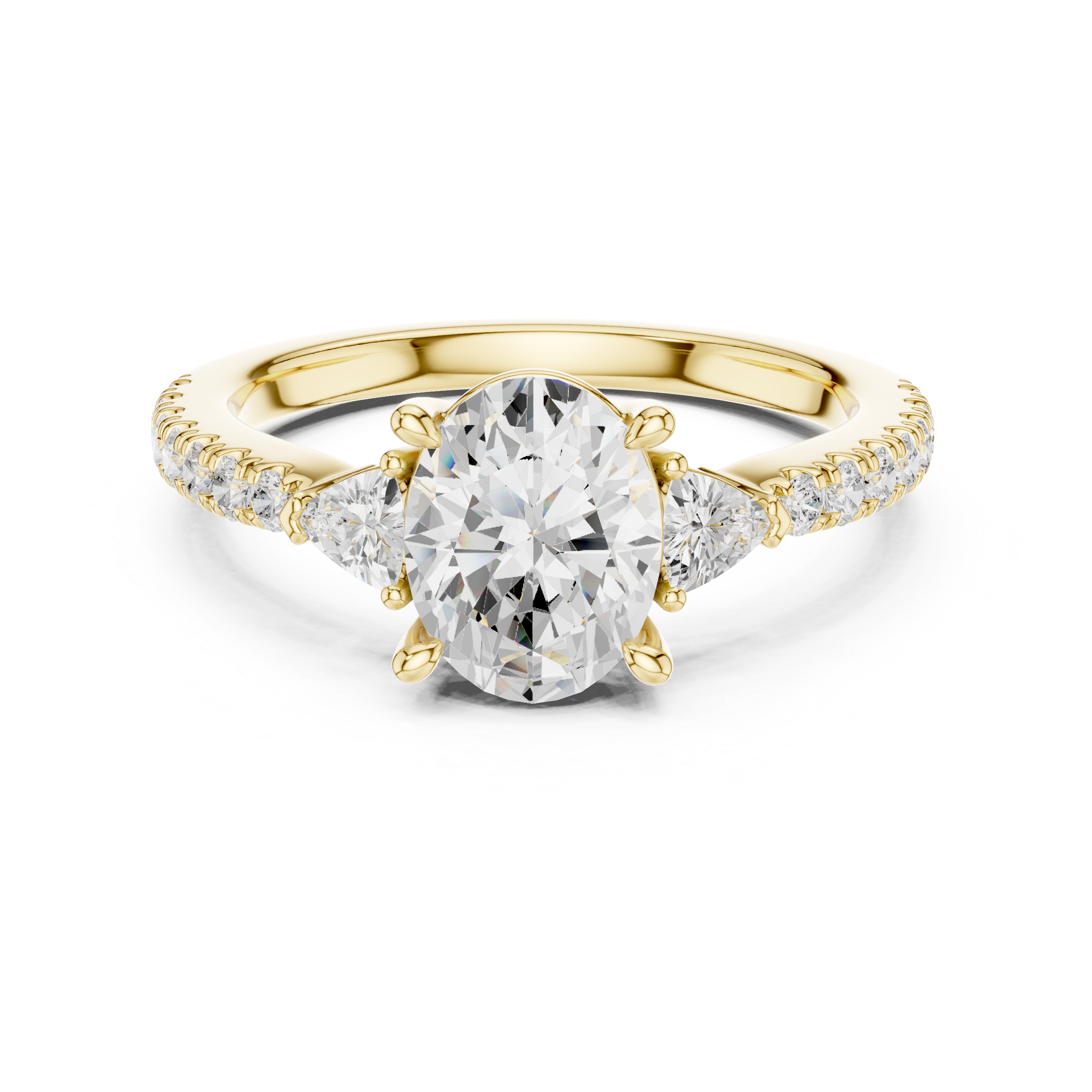 Elegant gemstone cocktail ring featuring oversized colorful stone centerpiece.