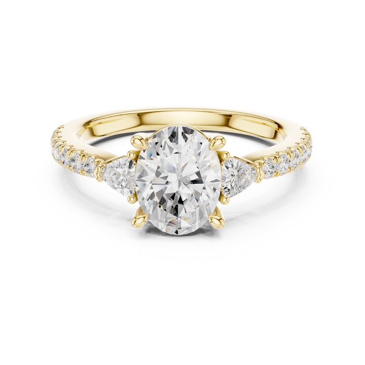 Elegant gemstone cocktail ring featuring oversized colorful stone centerpiece.