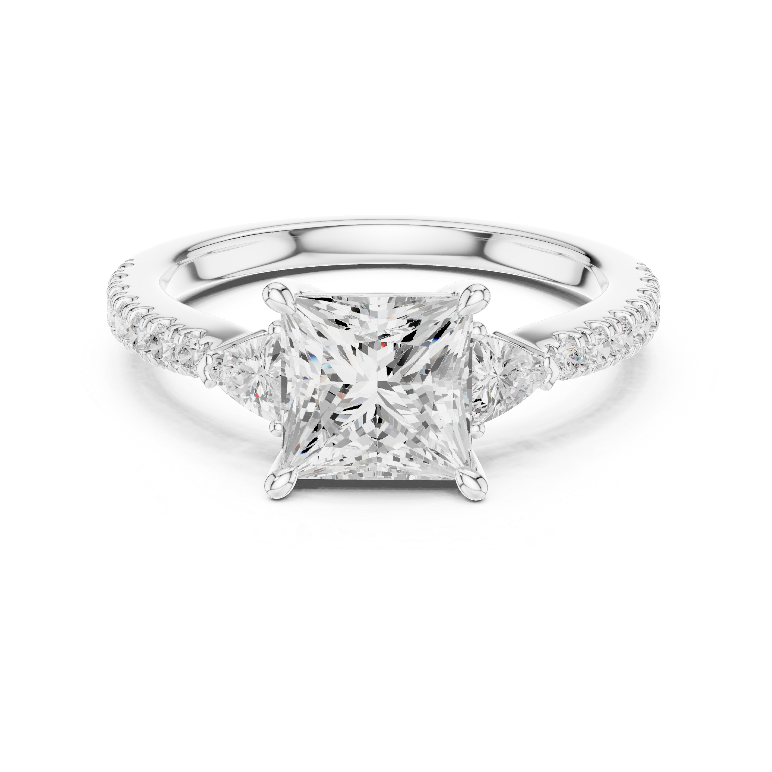 Stylish engagement jewellery set featuring modern elegant design.