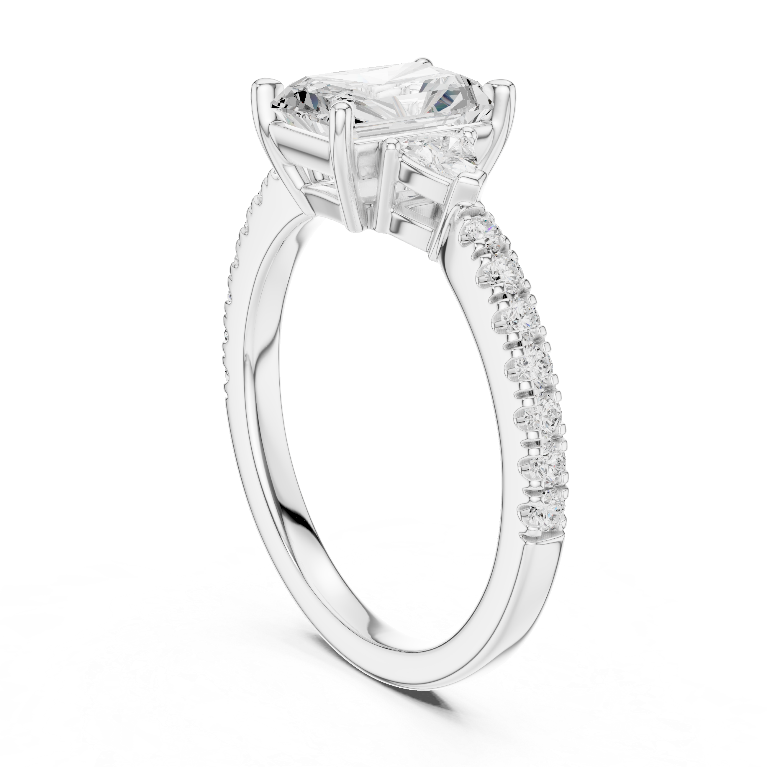Modern diamond pendant featuring minimalist design.
