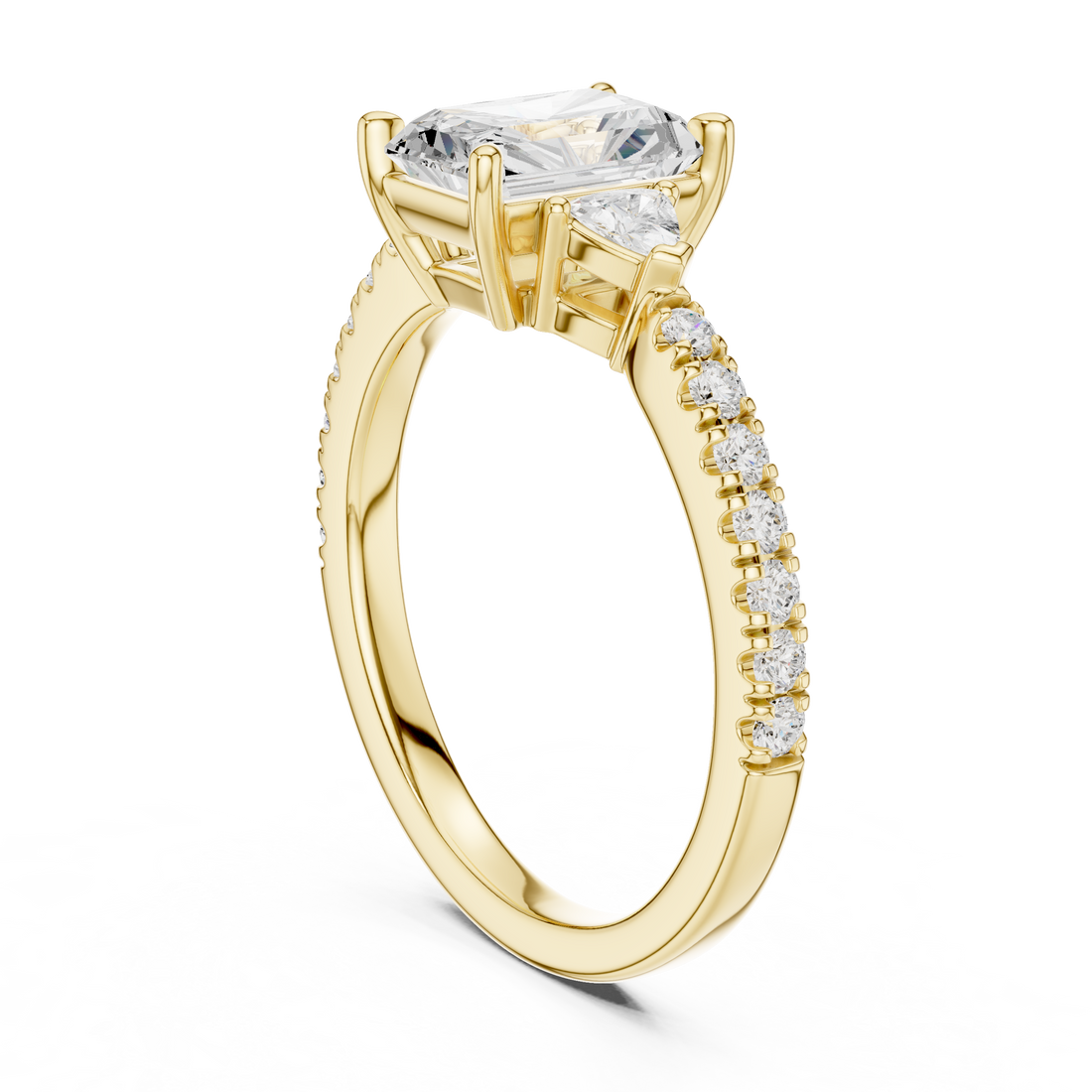 Elegant stackable ring set featuring multiple slim bands.