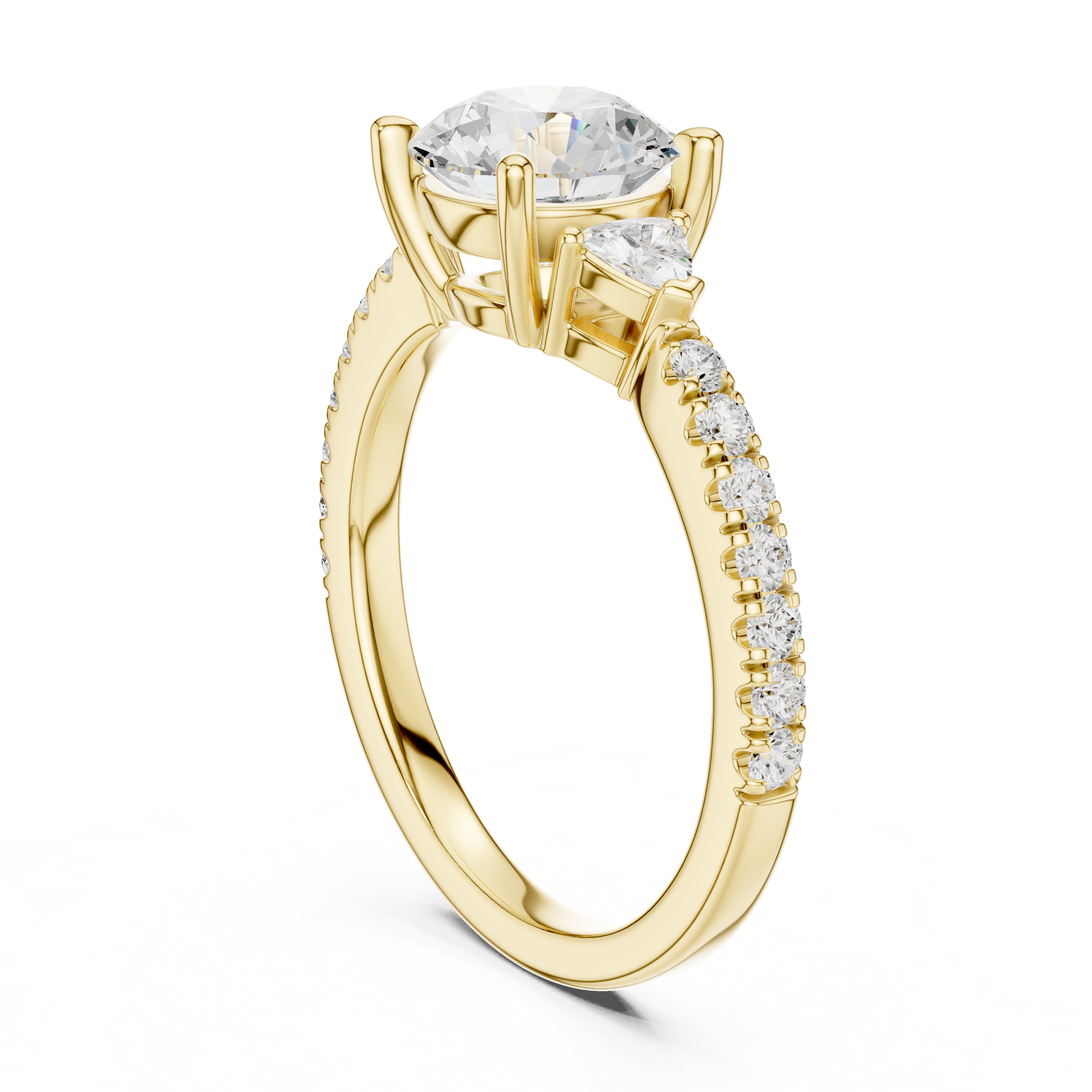 Stylish marquise diamond ring with elongated shape and delicate prong setting.