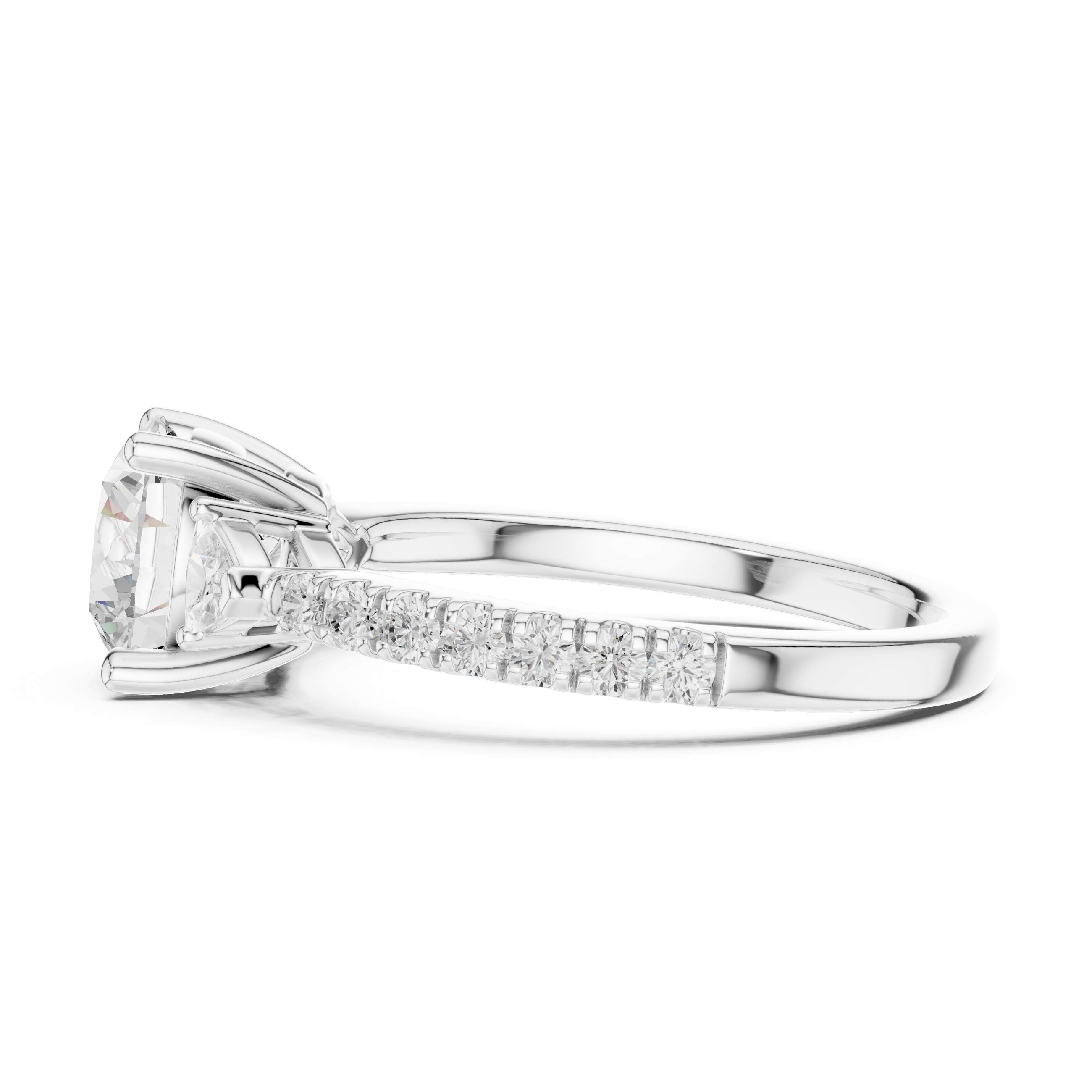 Minimalist thin band ring with tiny diamond accents and sleek modern look.