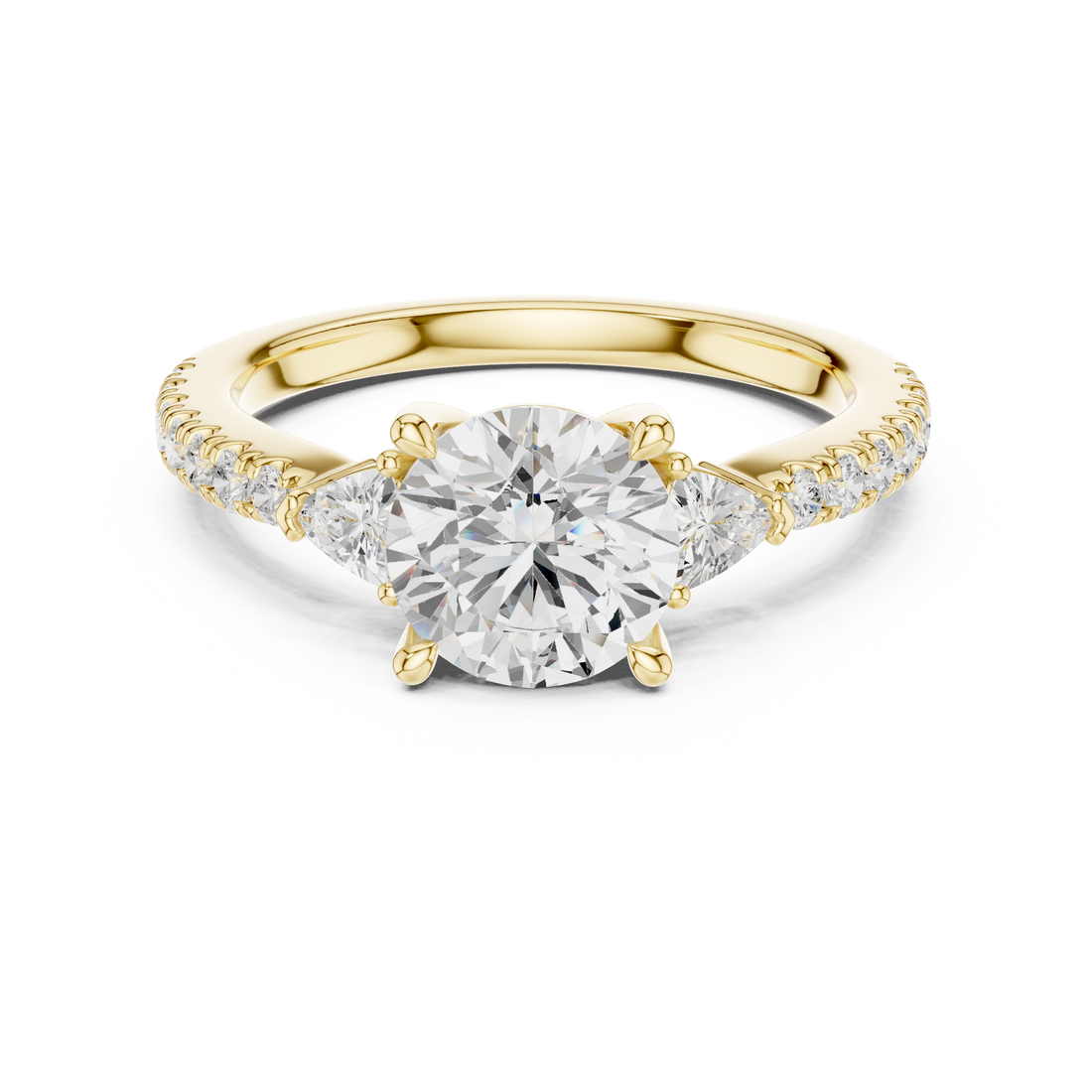 Designer floral diamond ring inspired by blooming flower patterns.