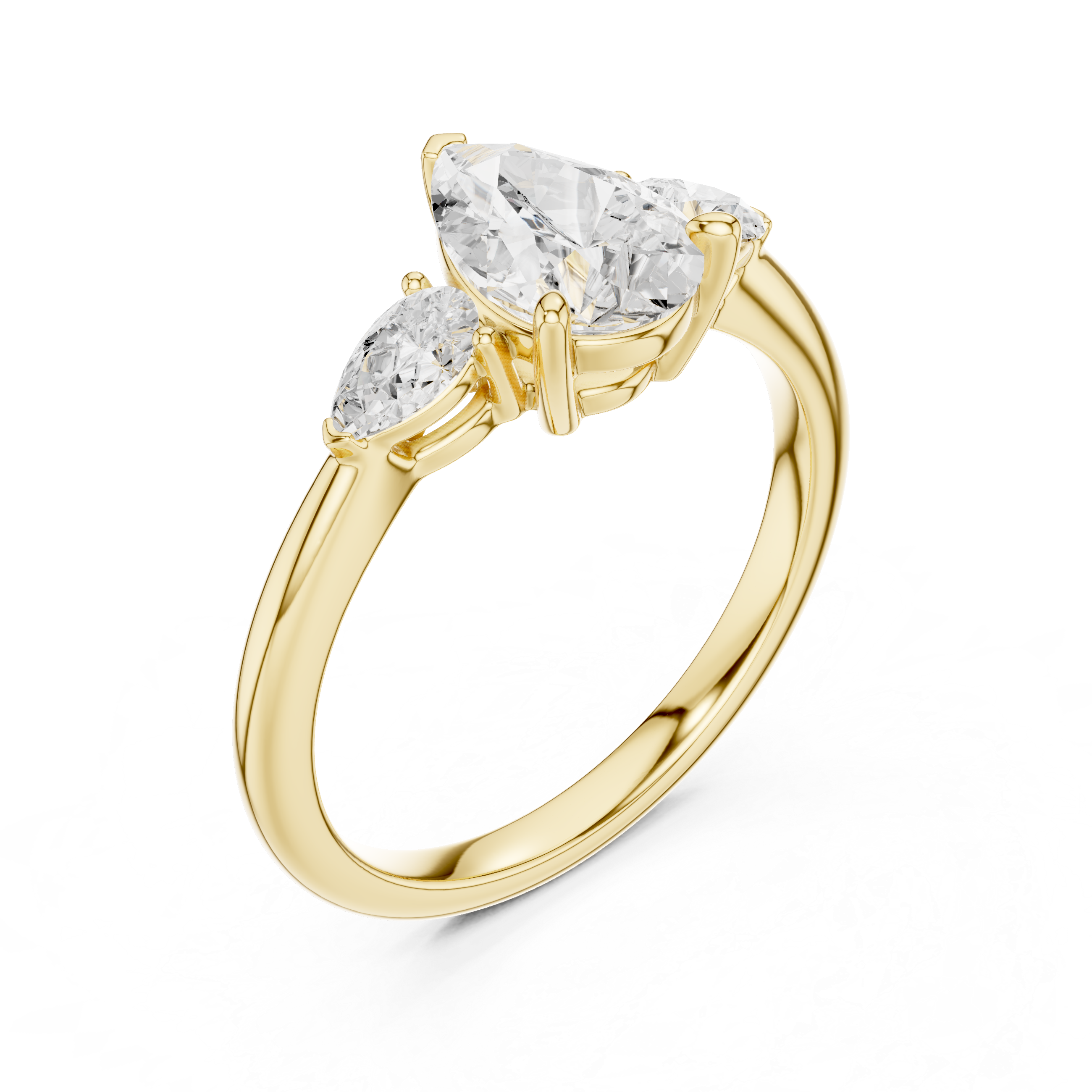Designer crescent-shaped earrings with curved modern silhouette.