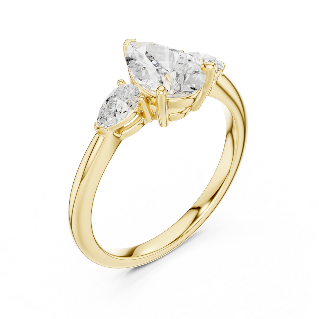 Designer crescent-shaped earrings with curved modern silhouette.