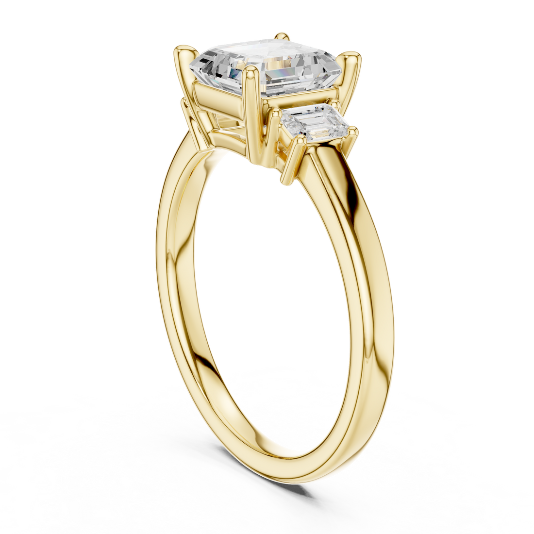 Elegant nose pin featuring tiny solitaire diamond in sleek gold mount.