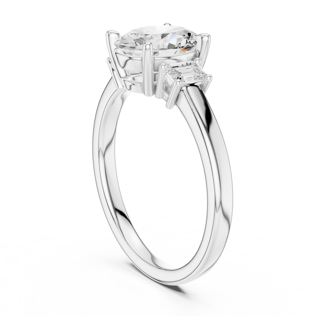 Designer men's gemstone ring featuring bold rectangular stone centerpiece.