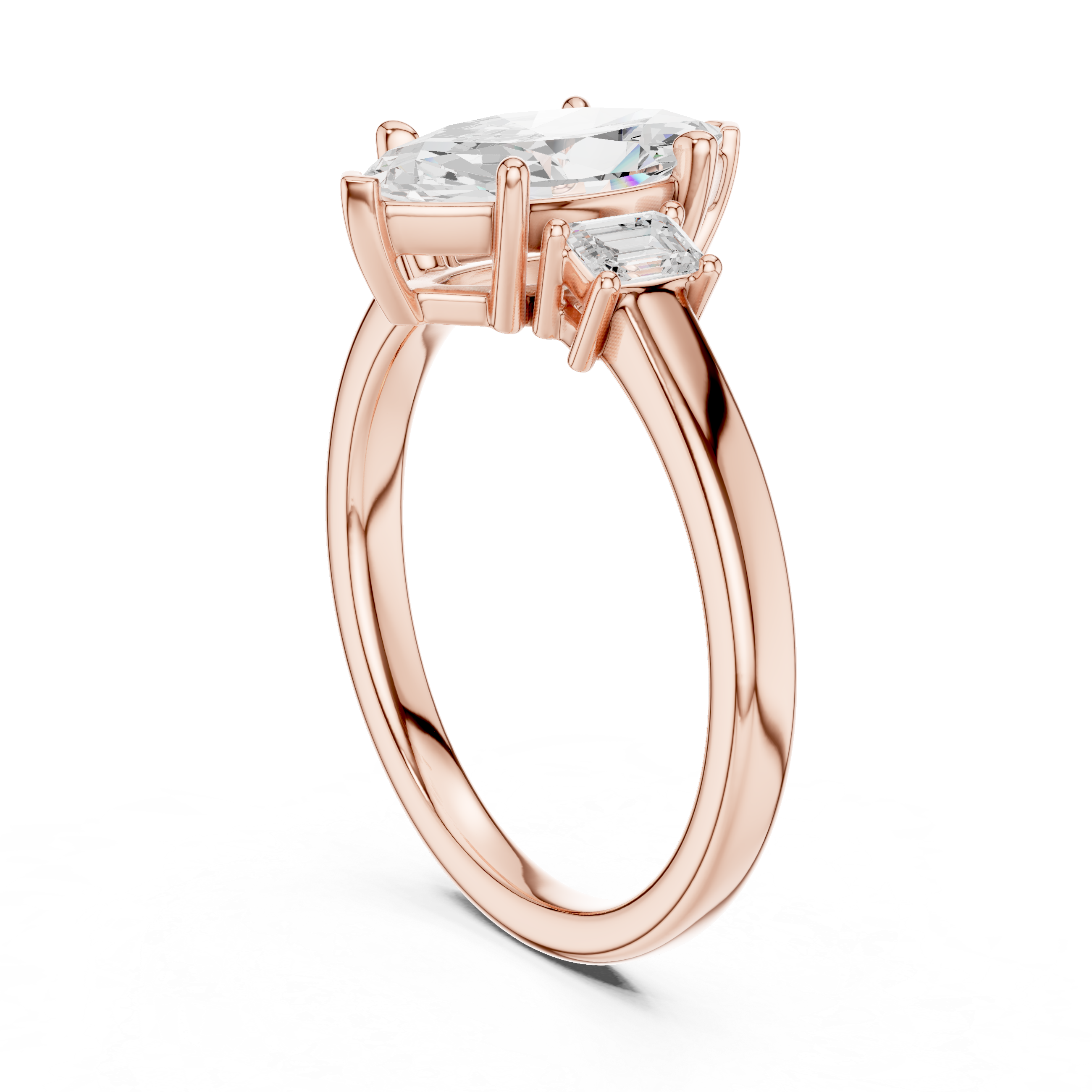 Stylish multi-band ring featuring layered metal structure.