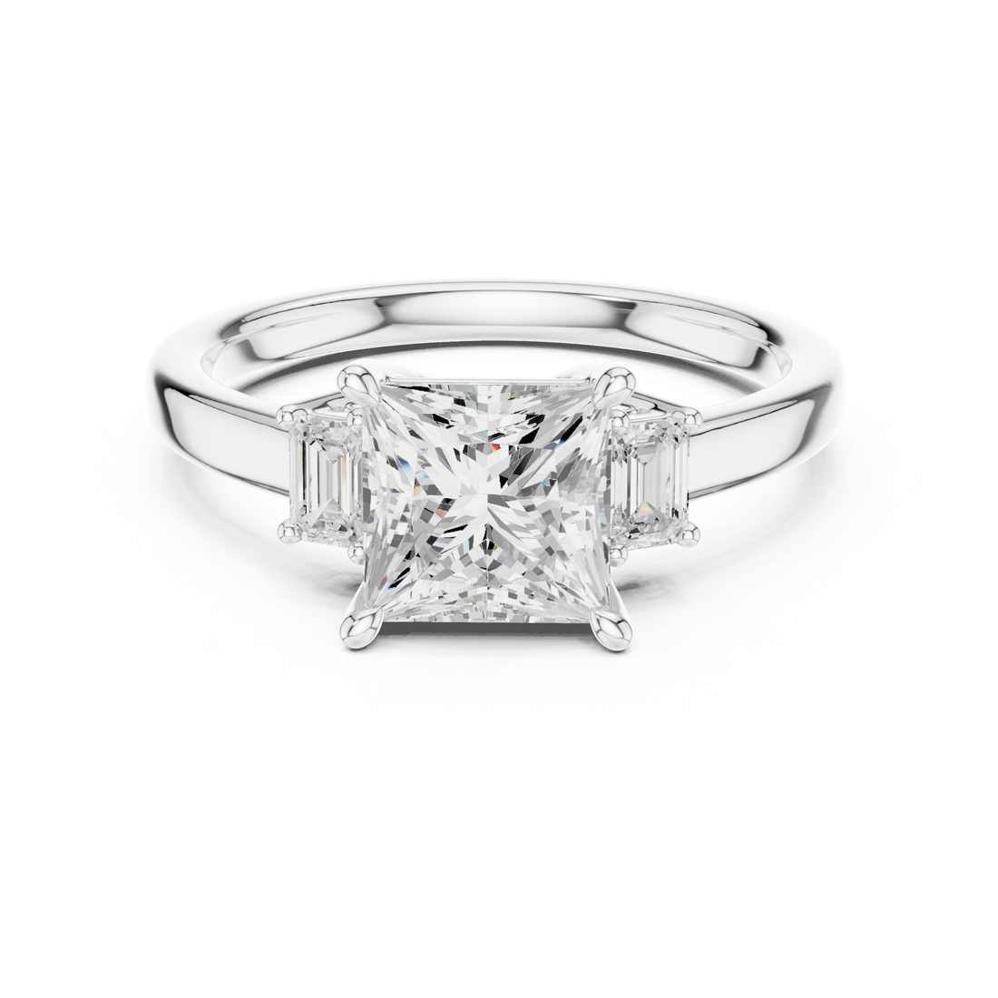 Stylish engagement jewellery set featuring modern elegant design.