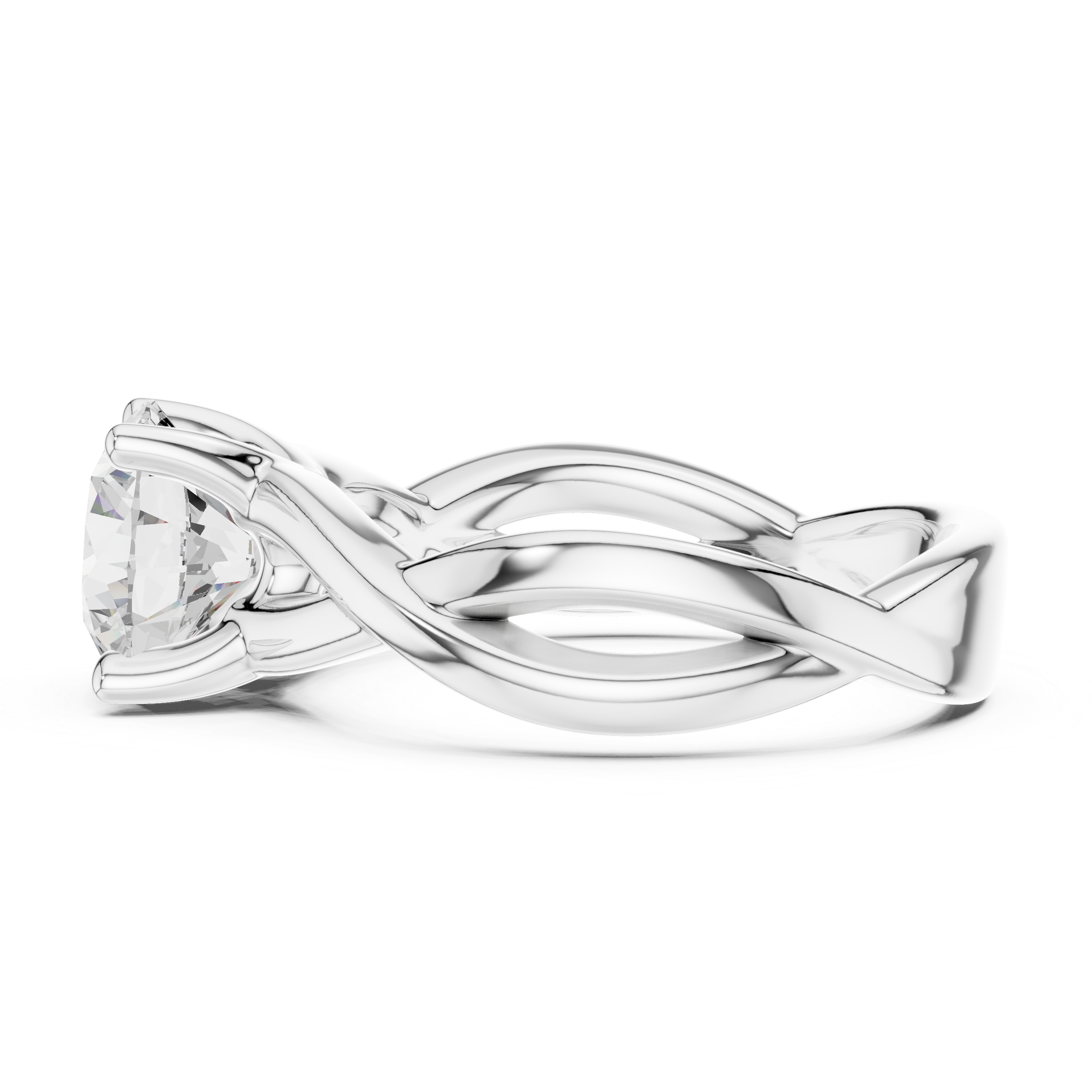 Modern promise ring featuring minimalist structure.