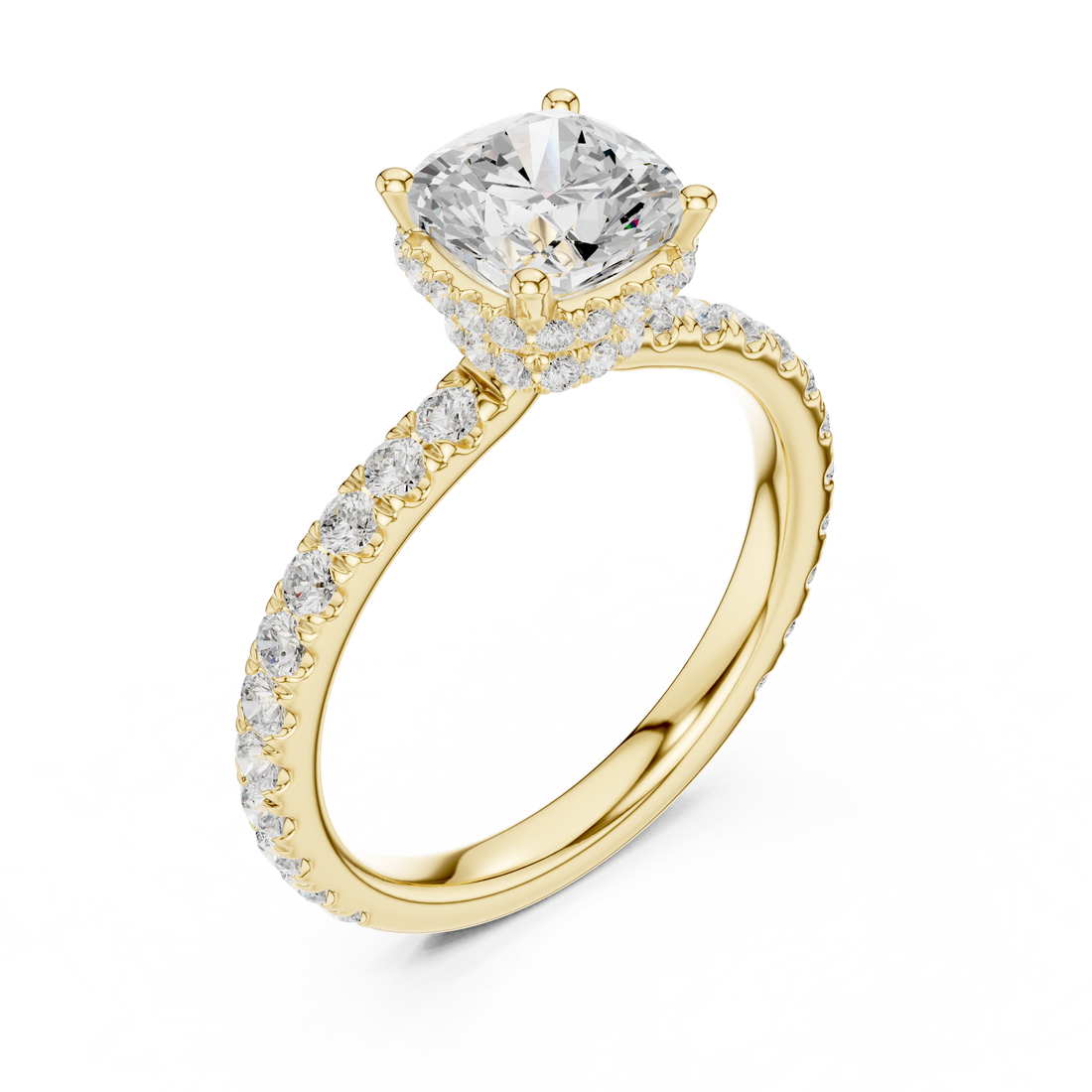 Modern three-stone diamond ring symbolizing past present and future with elegant design.