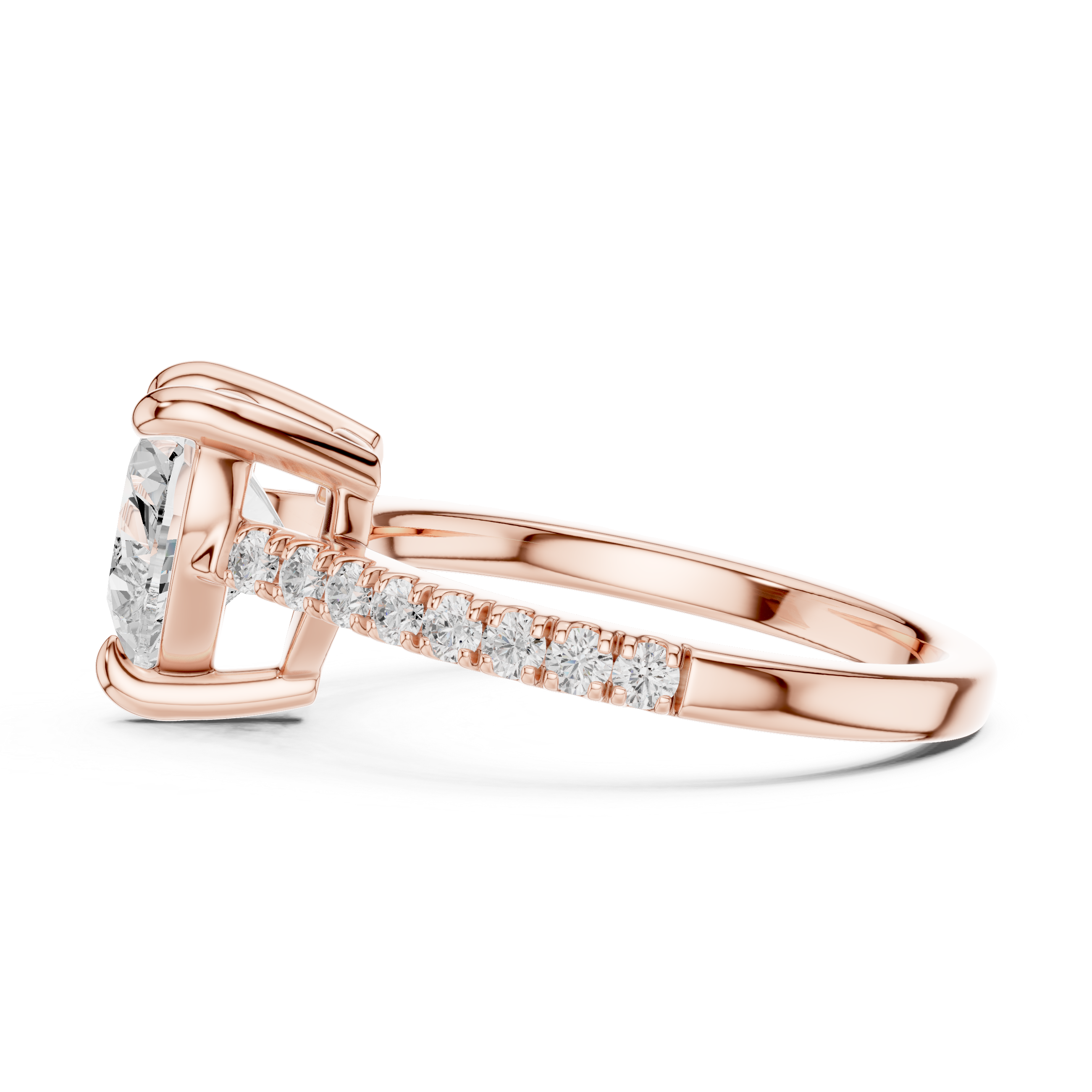 Classic stackable ring with slim gold band designed for layering multiple rings.