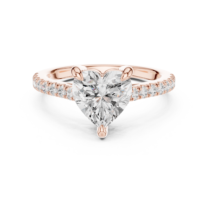 Elegant princess-cut diamond engagement ring with brilliant center stone and slim polished gold band.