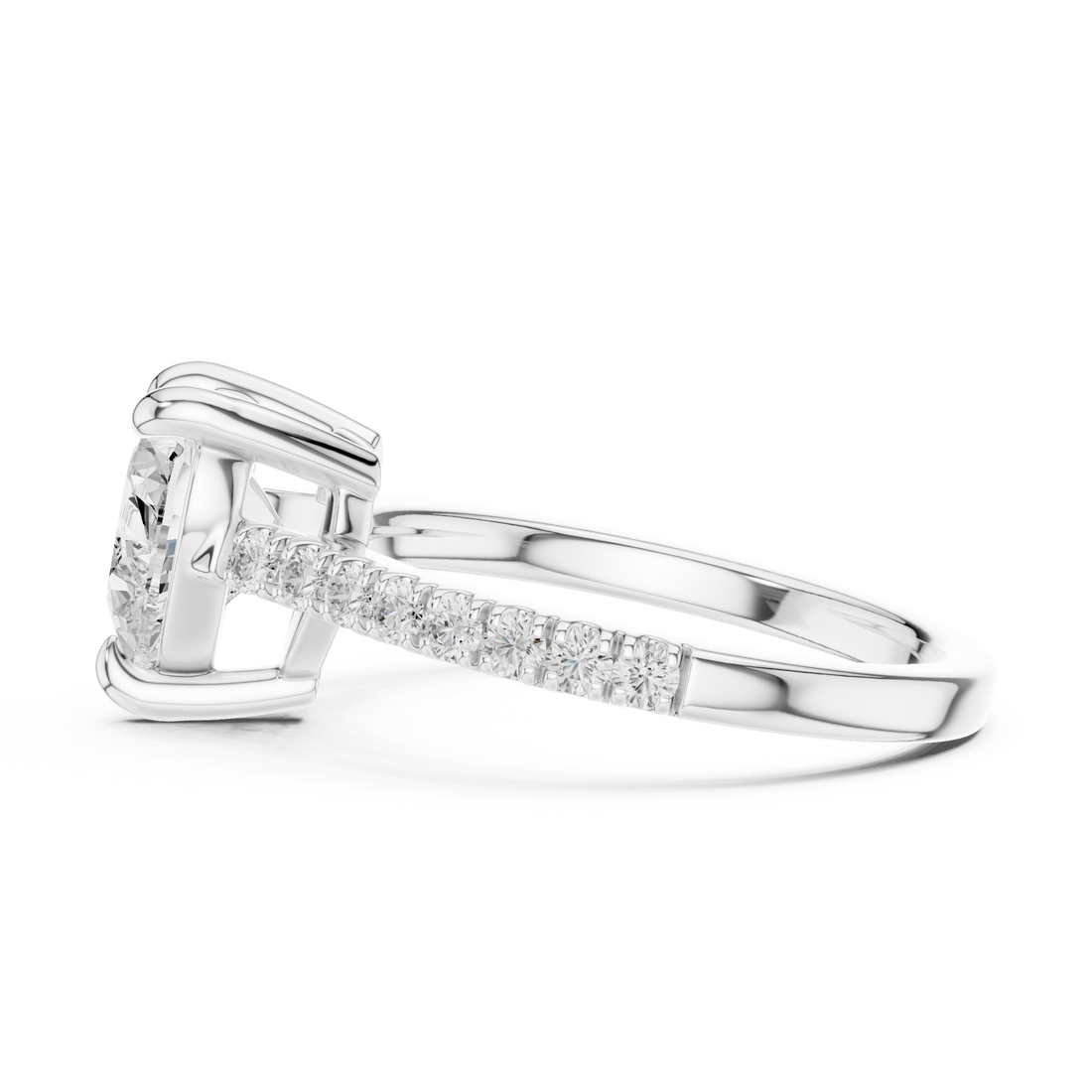 Designer floral diamond ring inspired by blooming flower patterns.