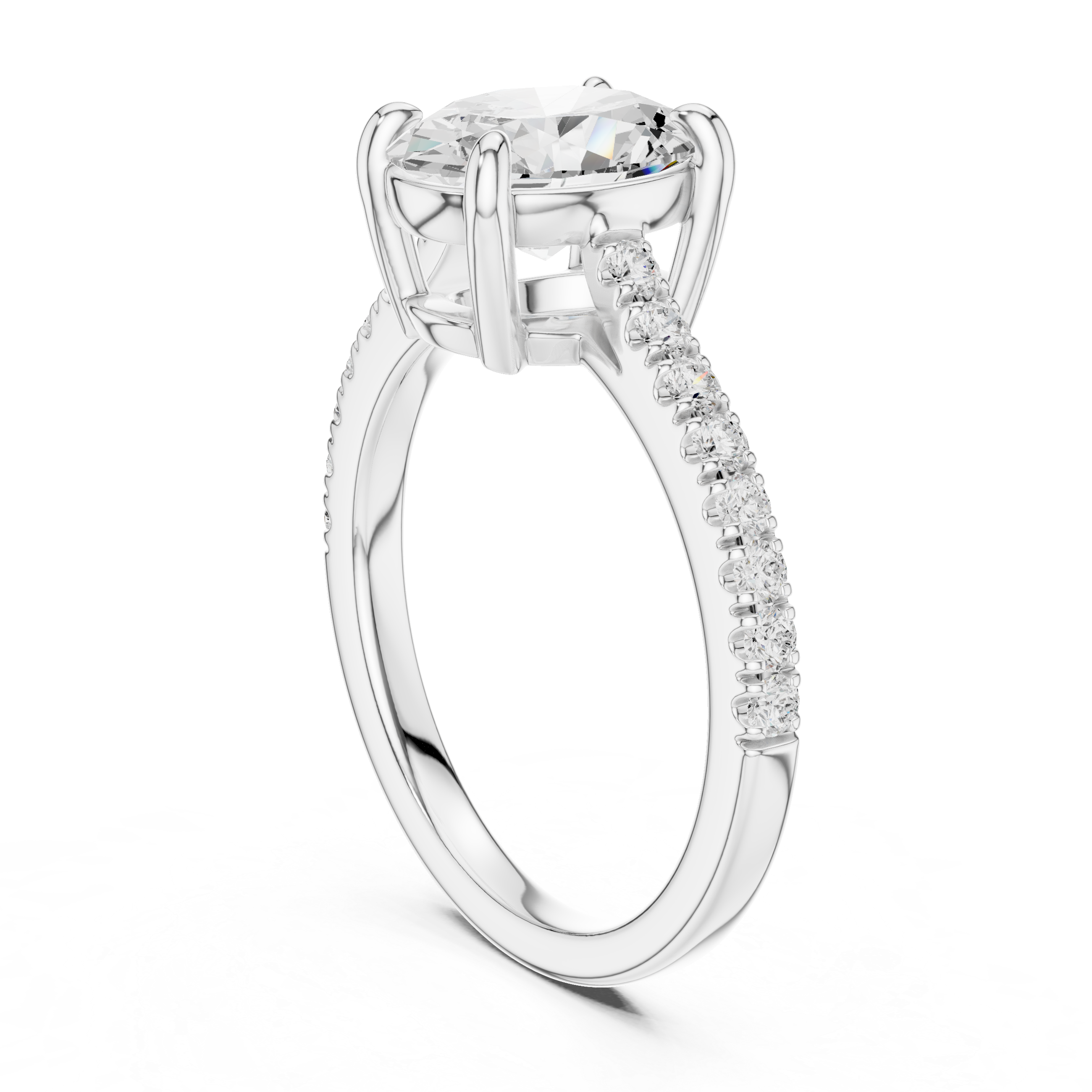 Designer crescent-shaped earrings with curved modern silhouette.
