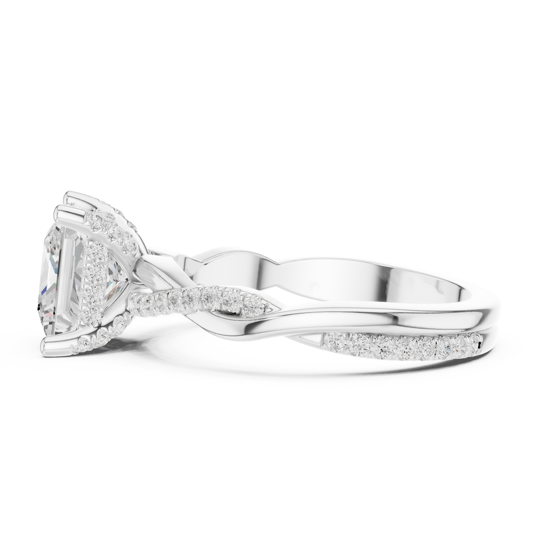 Luxury diamond brooch featuring intricate symmetrical pattern.