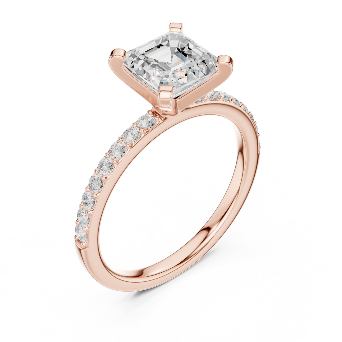 Luxury men's diamond band featuring row of sparkling stones.