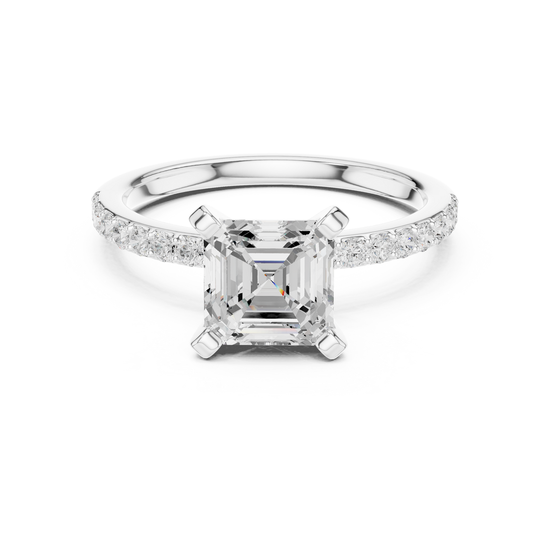 Classic halo cocktail ring featuring large central gemstone.