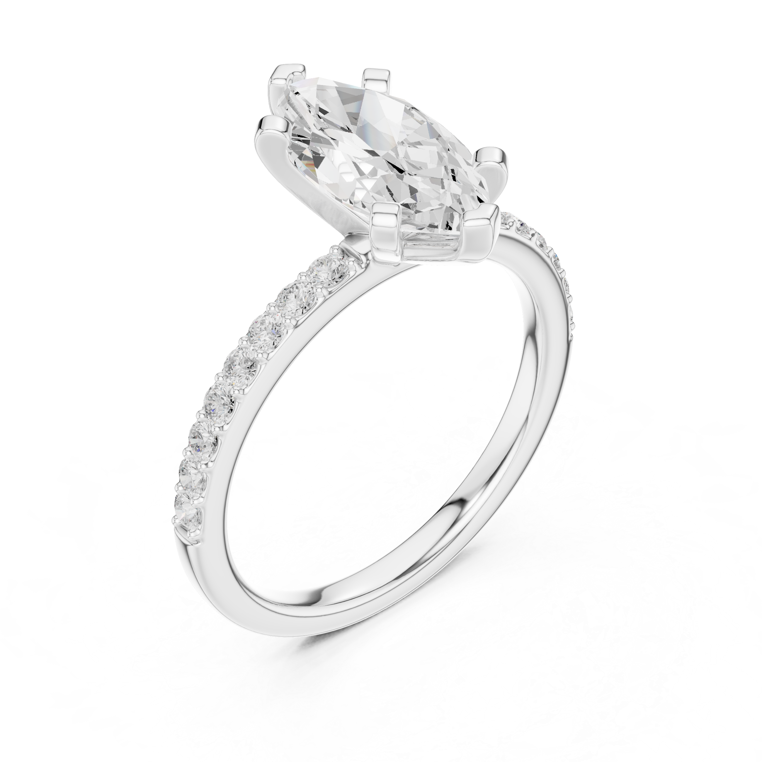 Stylish anniversary ring featuring sparkling stone accents.
