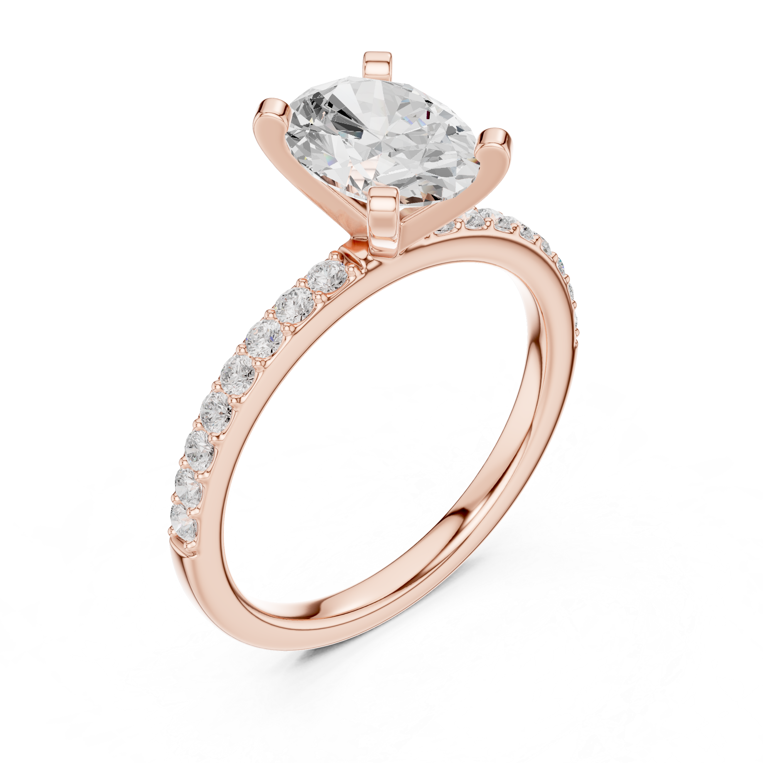 Stylish marquise diamond ring with elongated shape and delicate prong setting.