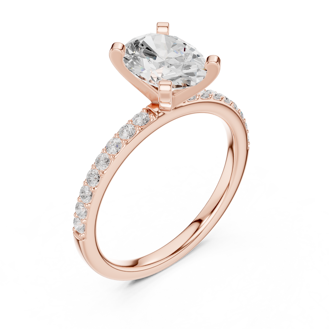 Stylish marquise diamond ring with elongated shape and delicate prong setting.
