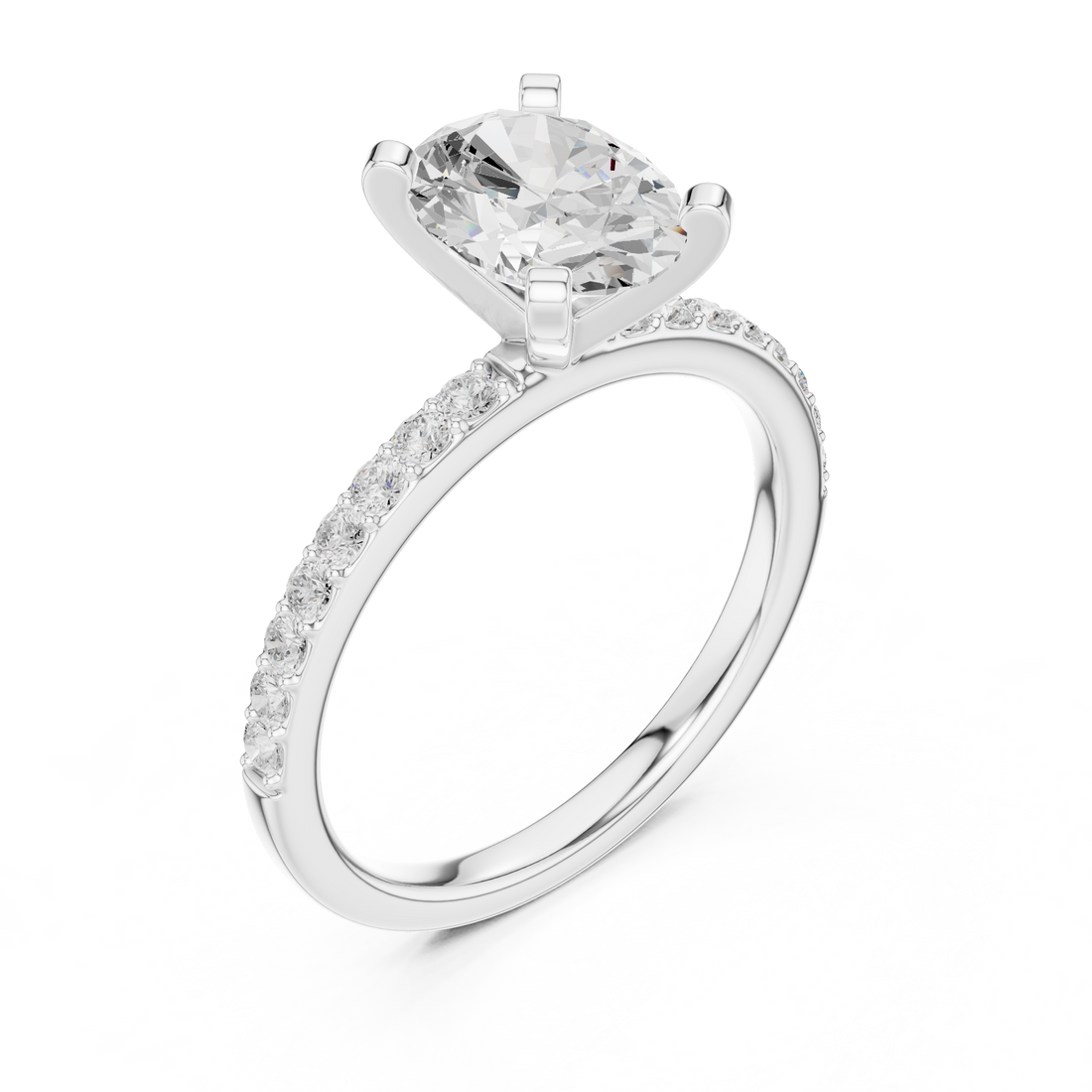 Luxury cluster diamond ring featuring multiple small stones forming dazzling centerpiece.