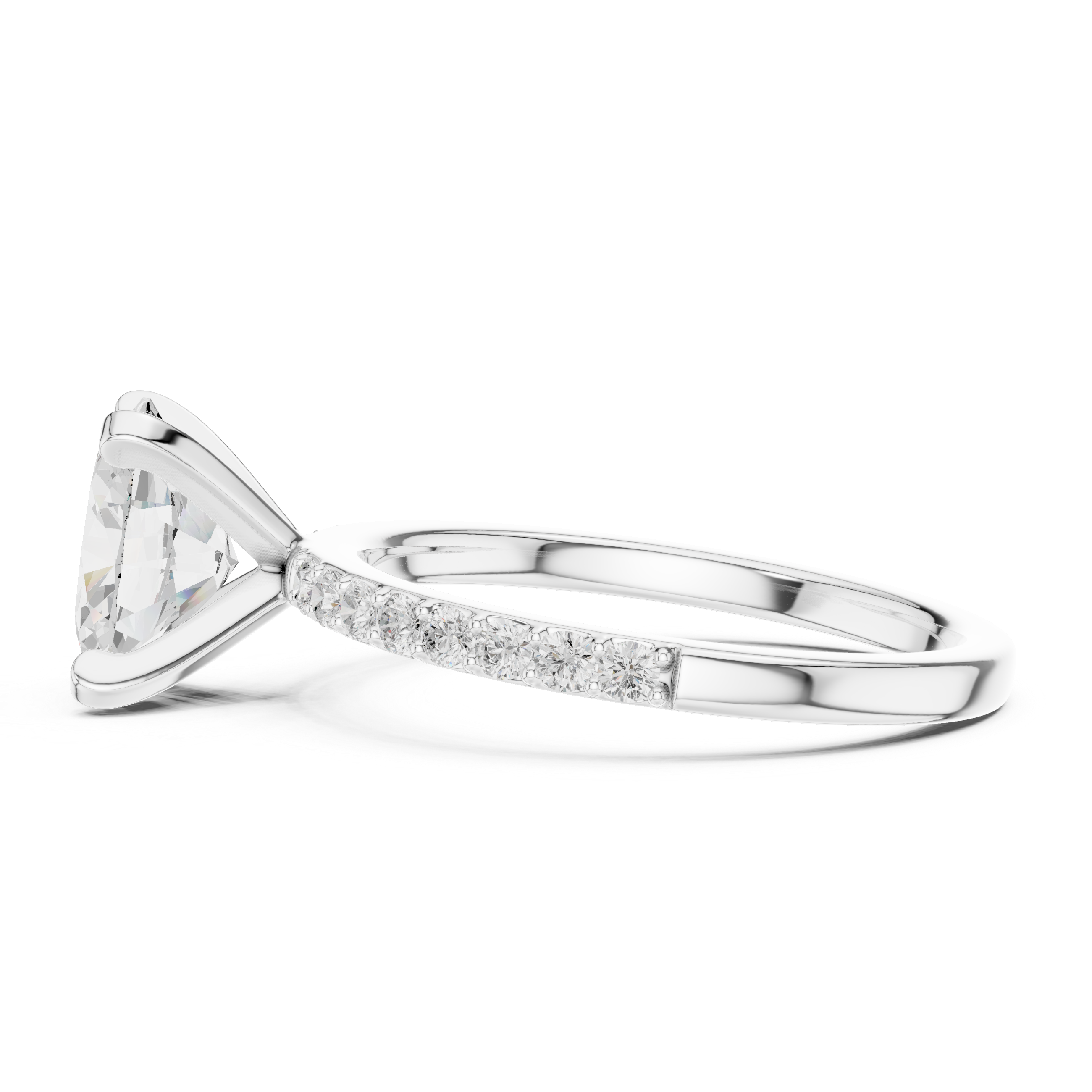 Designer floral diamond ring inspired by blooming flower patterns.