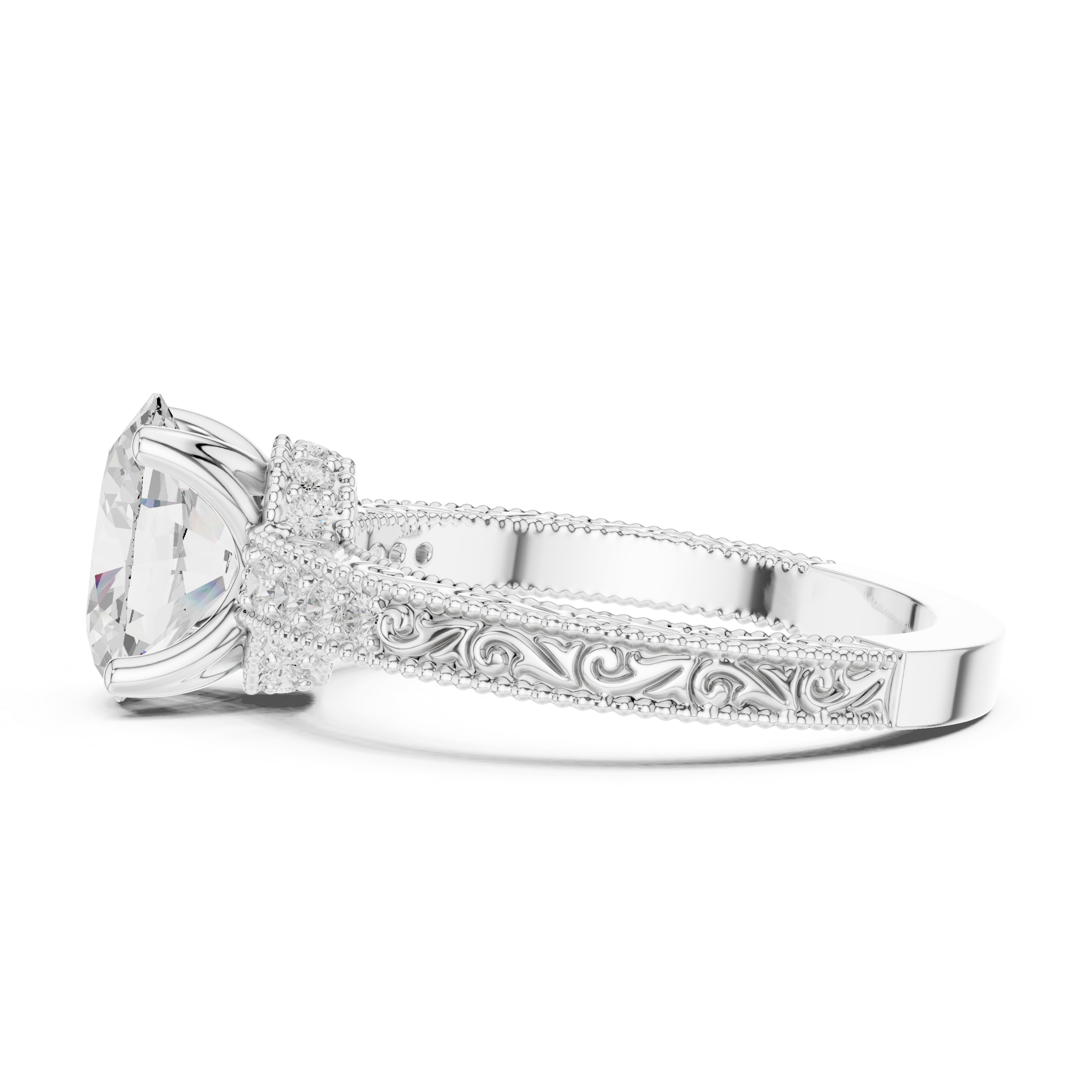 Luxury diamond brooch featuring intricate symmetrical pattern.