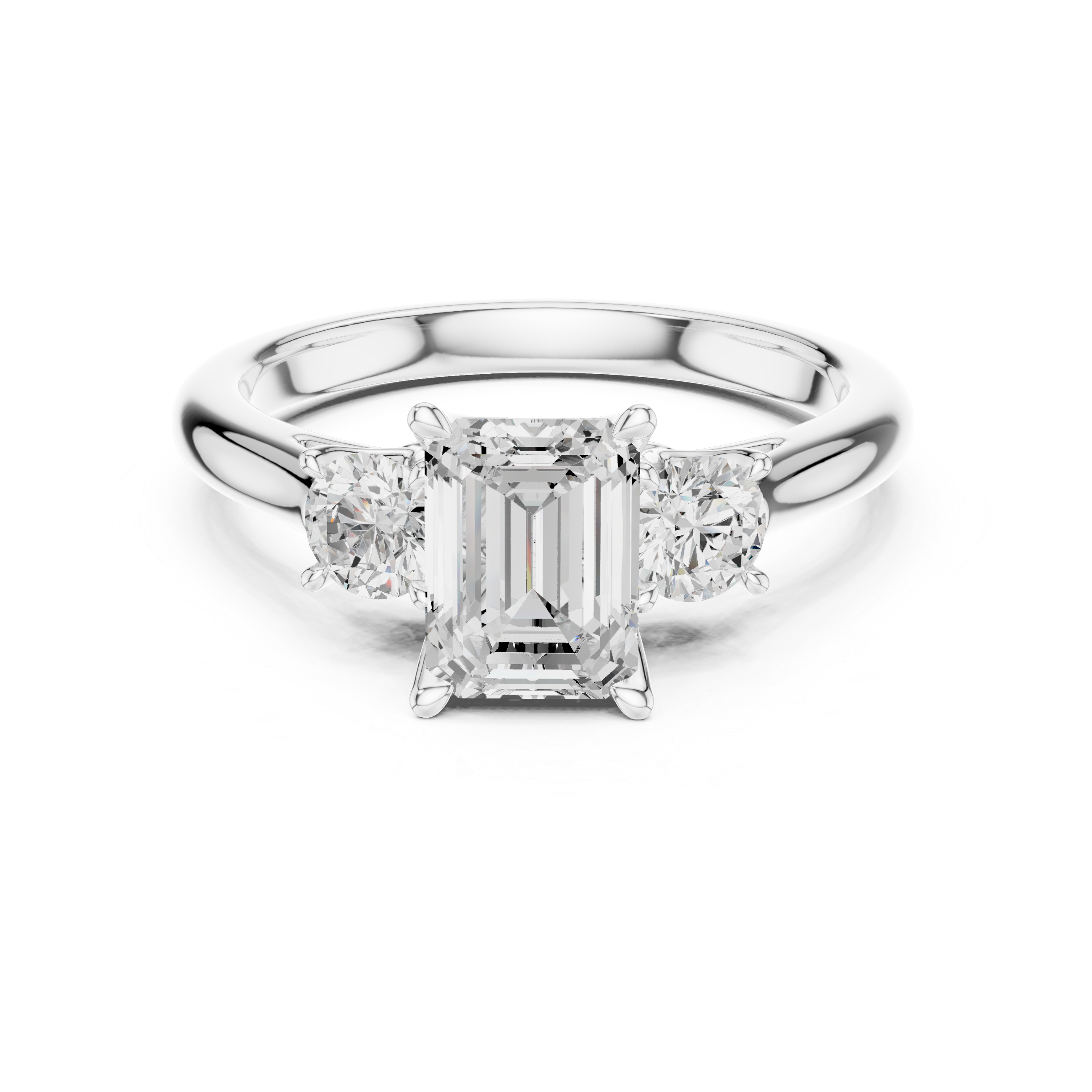 Classic halo cocktail ring featuring large central gemstone.