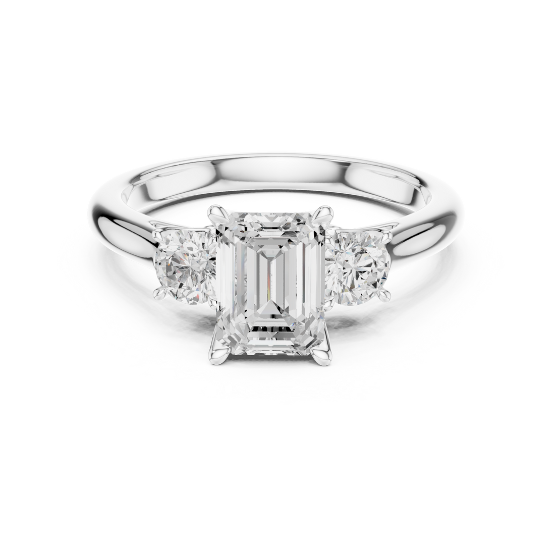 Classic halo cocktail ring featuring large central gemstone.