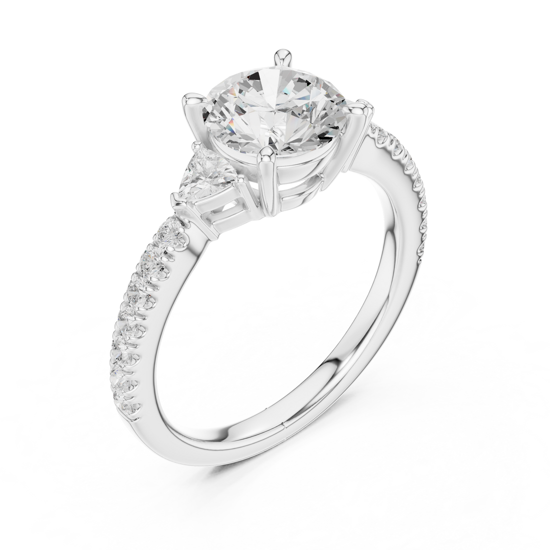 Stylish anniversary ring featuring sparkling stone accents.