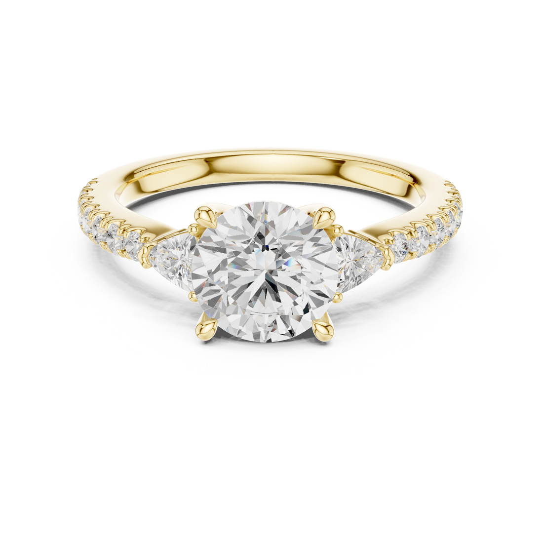 Luxury diamond stud earrings featuring brilliant-cut stones.