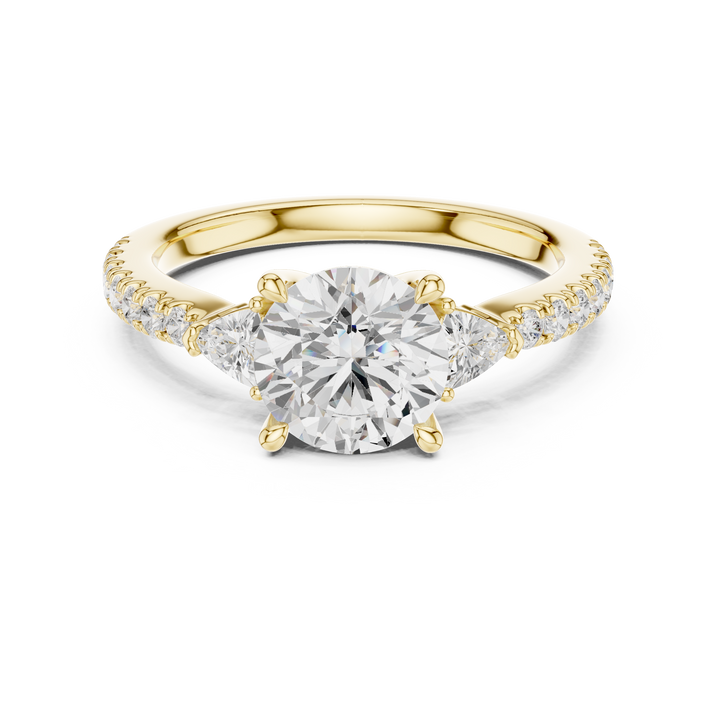 Luxury diamond stud earrings featuring brilliant-cut stones.