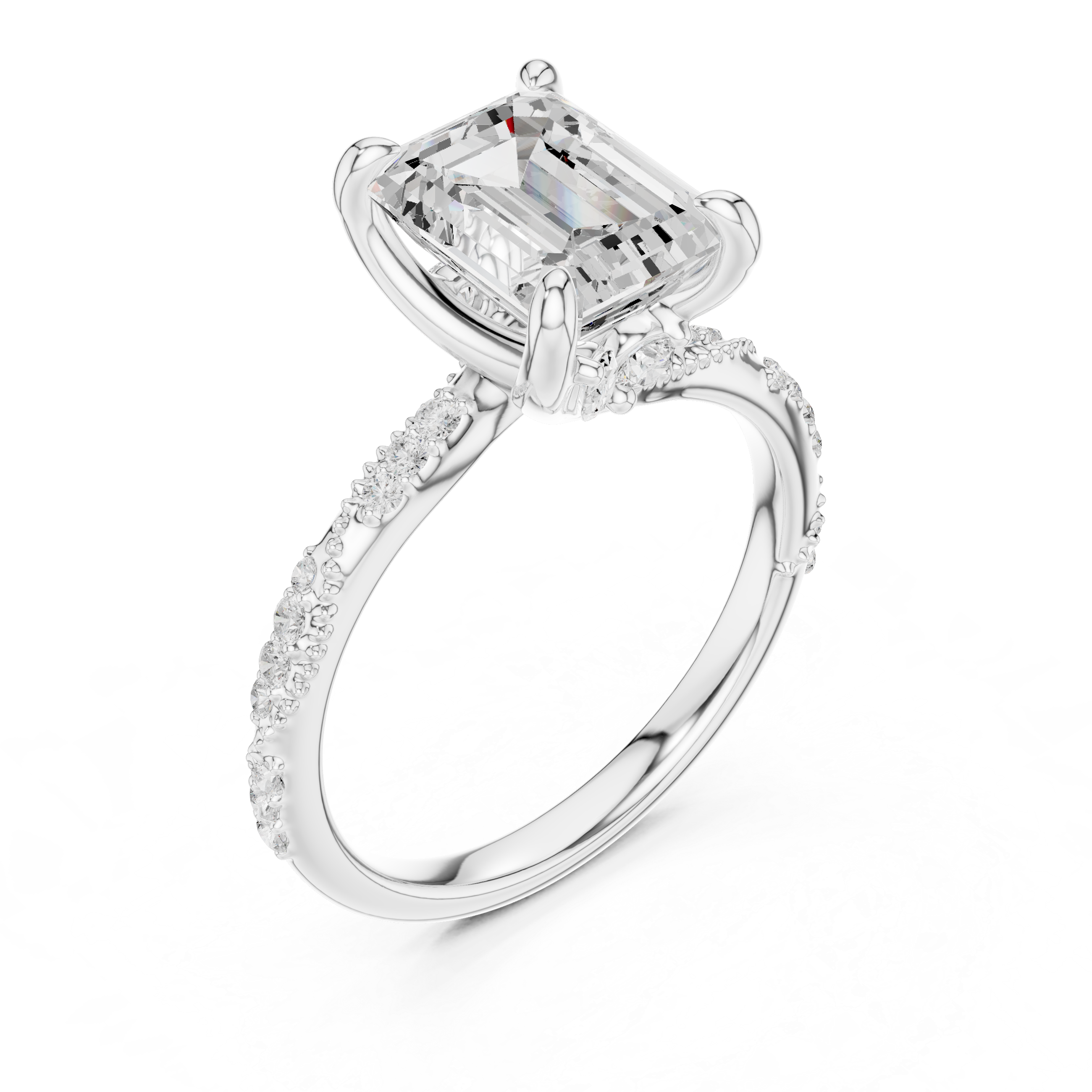 Luxury cluster diamond ring featuring multiple small stones forming dazzling centerpiece.