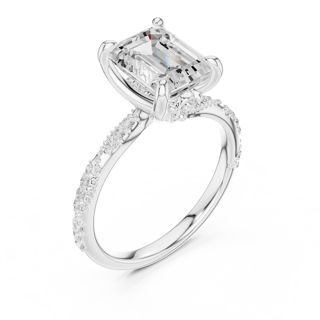 Luxury cluster diamond ring featuring multiple small stones forming dazzling centerpiece.
