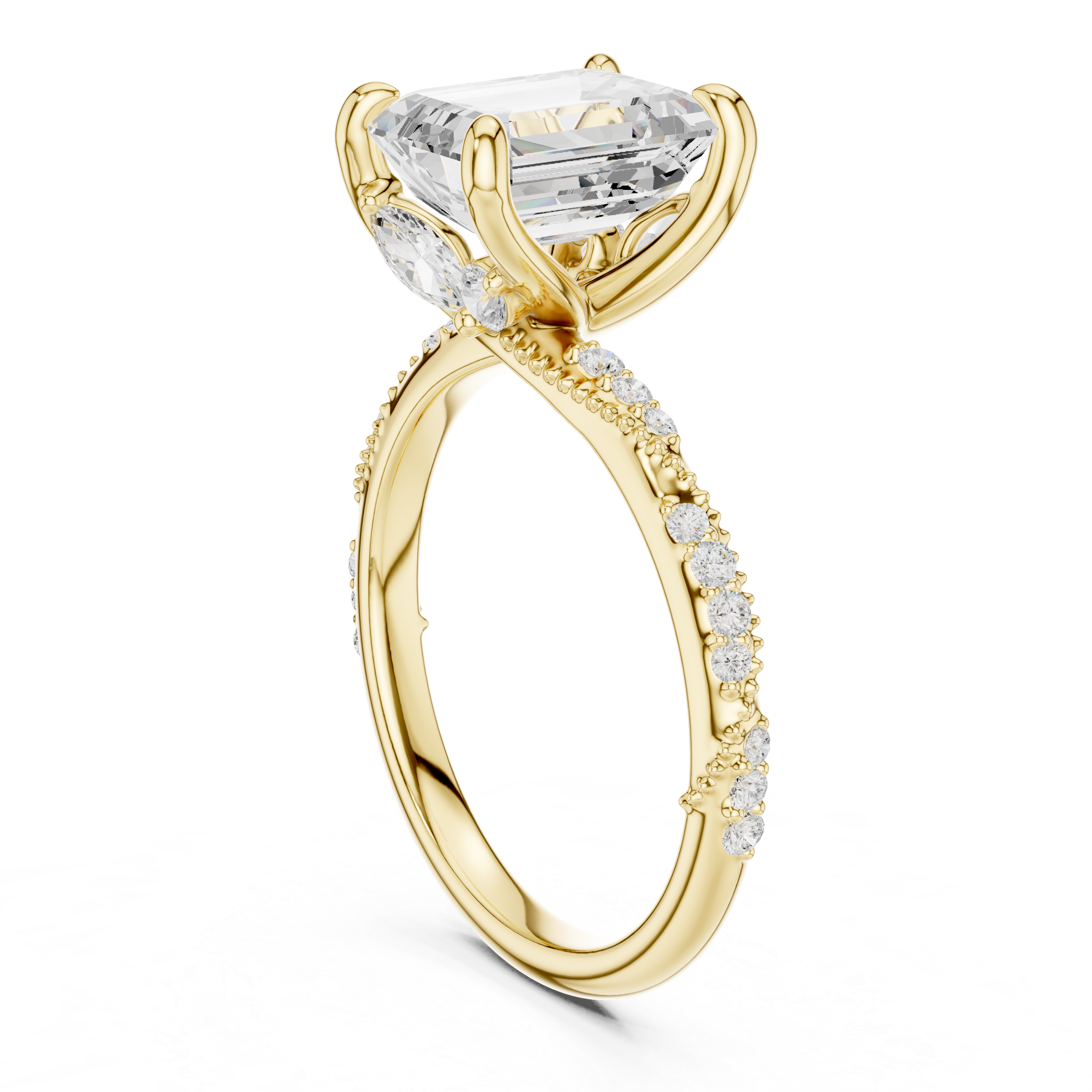 Minimalist thin band ring with tiny diamond accents and sleek modern look.