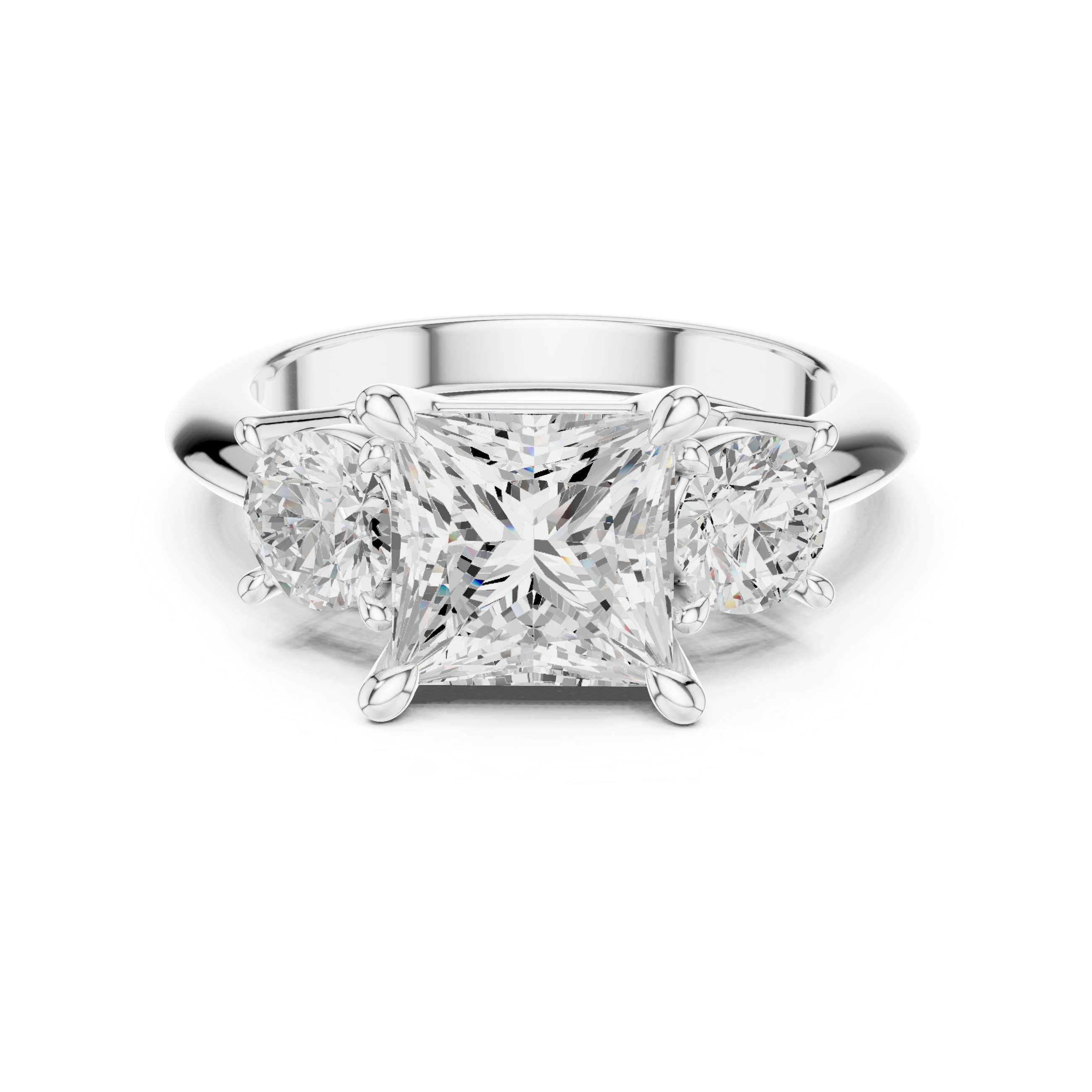 Classic halo cocktail ring featuring large central gemstone.