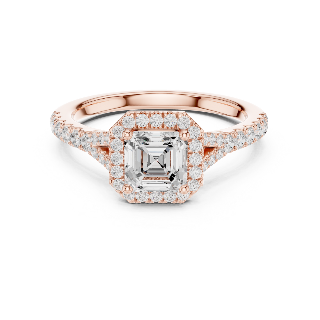 Elegant princess-cut diamond engagement ring with brilliant center stone and slim polished gold band.