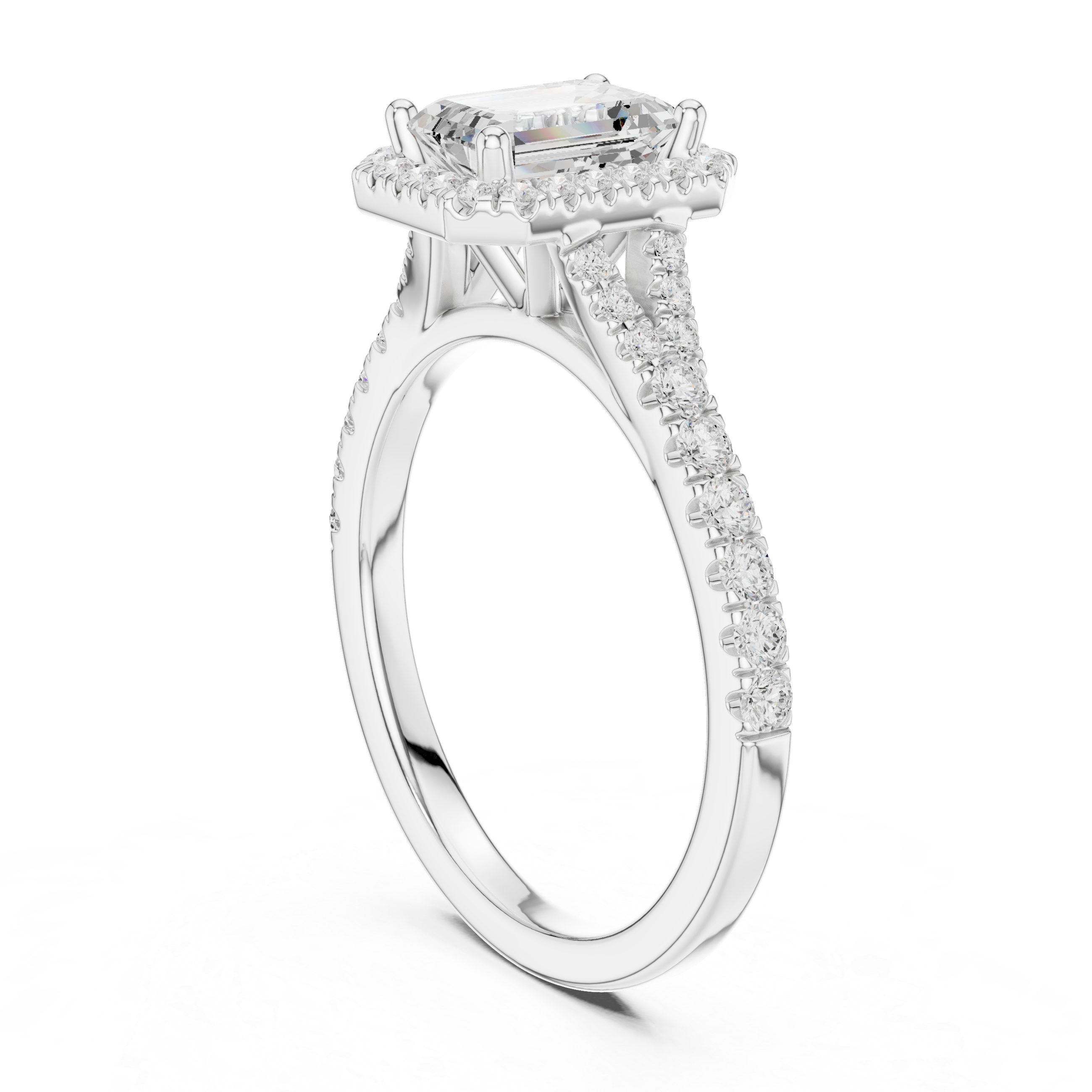 Designer crescent-shaped earrings with curved modern silhouette.