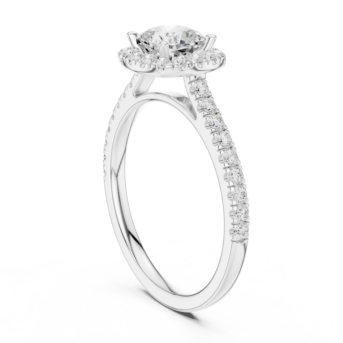 Classic eternity band featuring continuous diamond circle.