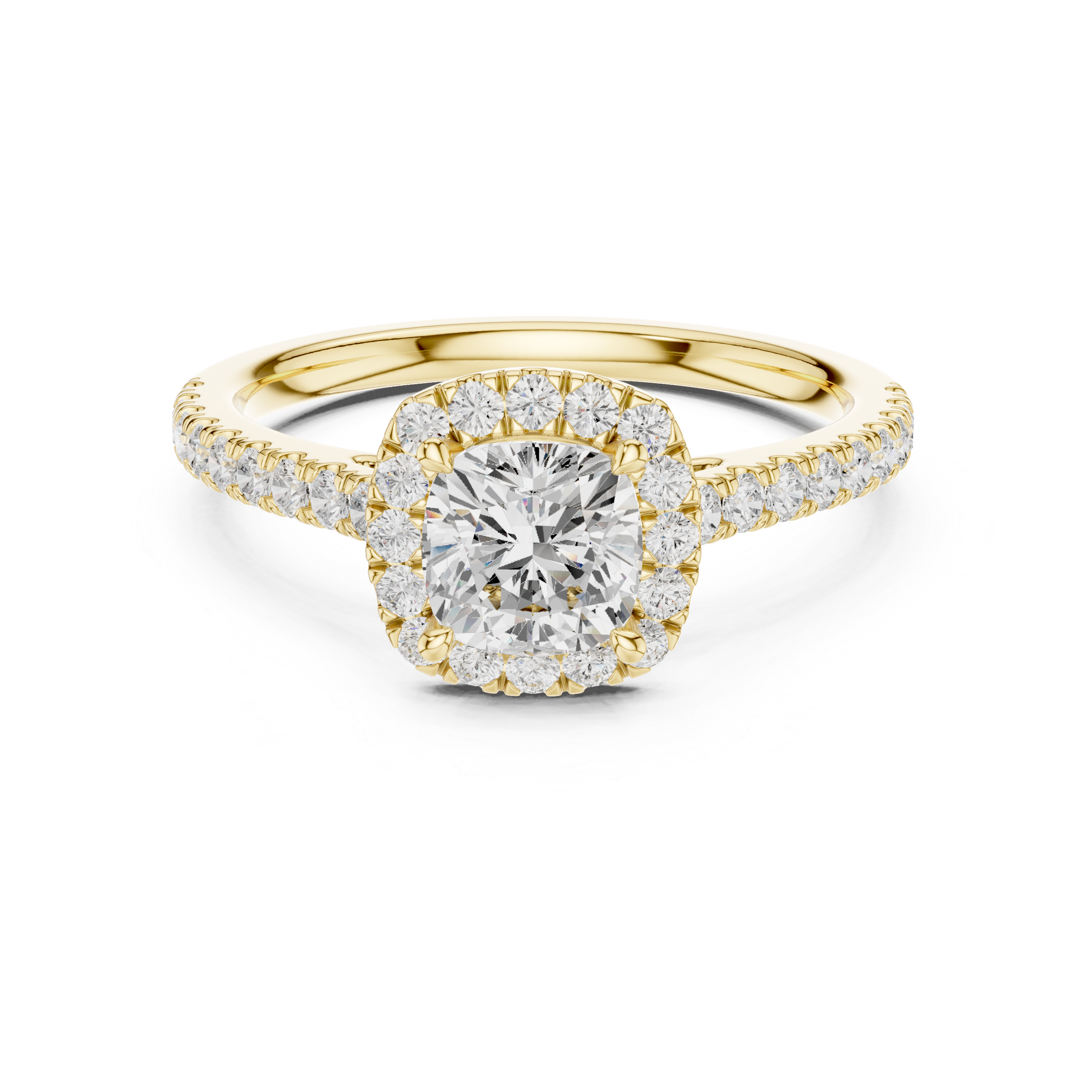 Luxury diamond stud earrings featuring brilliant-cut stones.