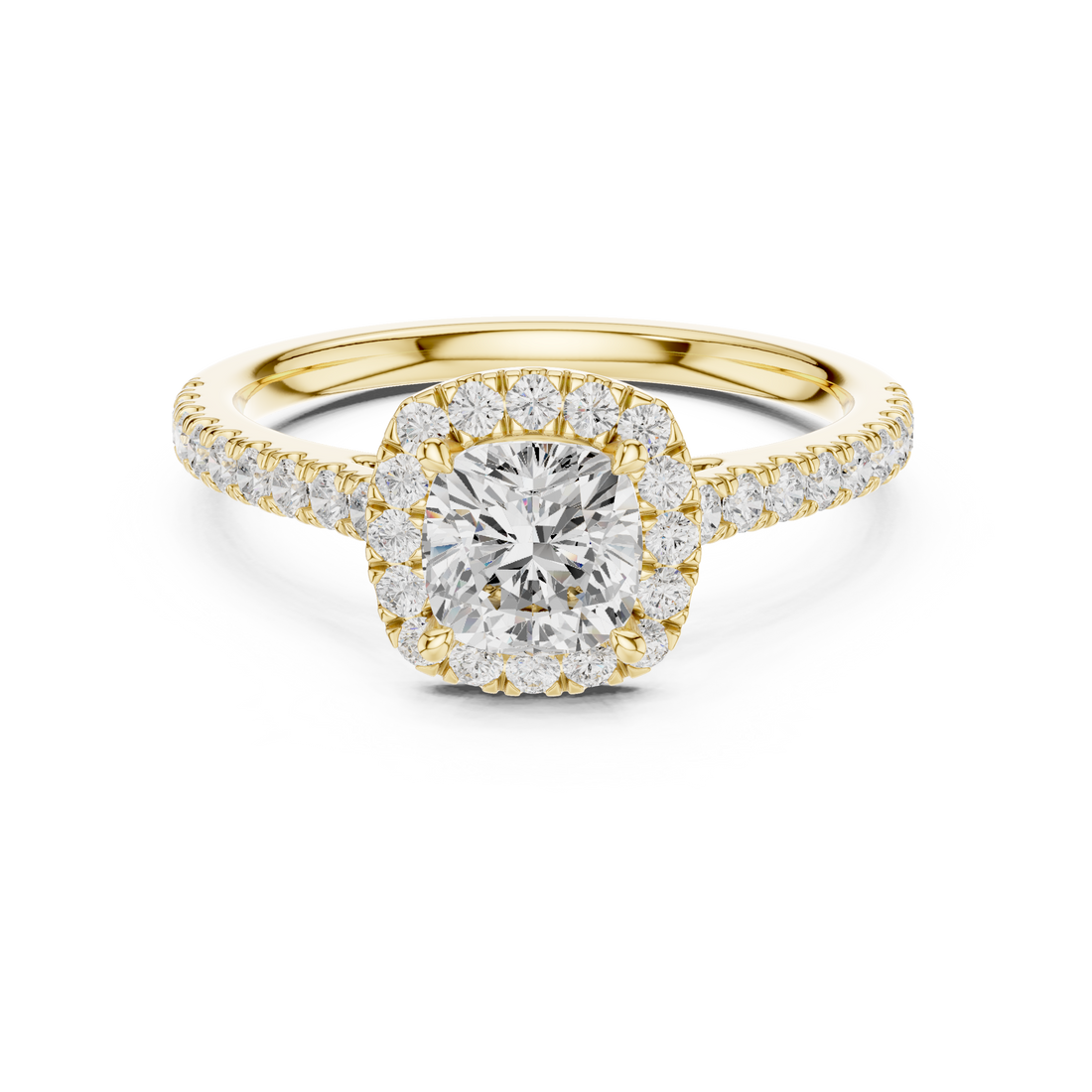 Luxury diamond stud earrings featuring brilliant-cut stones.