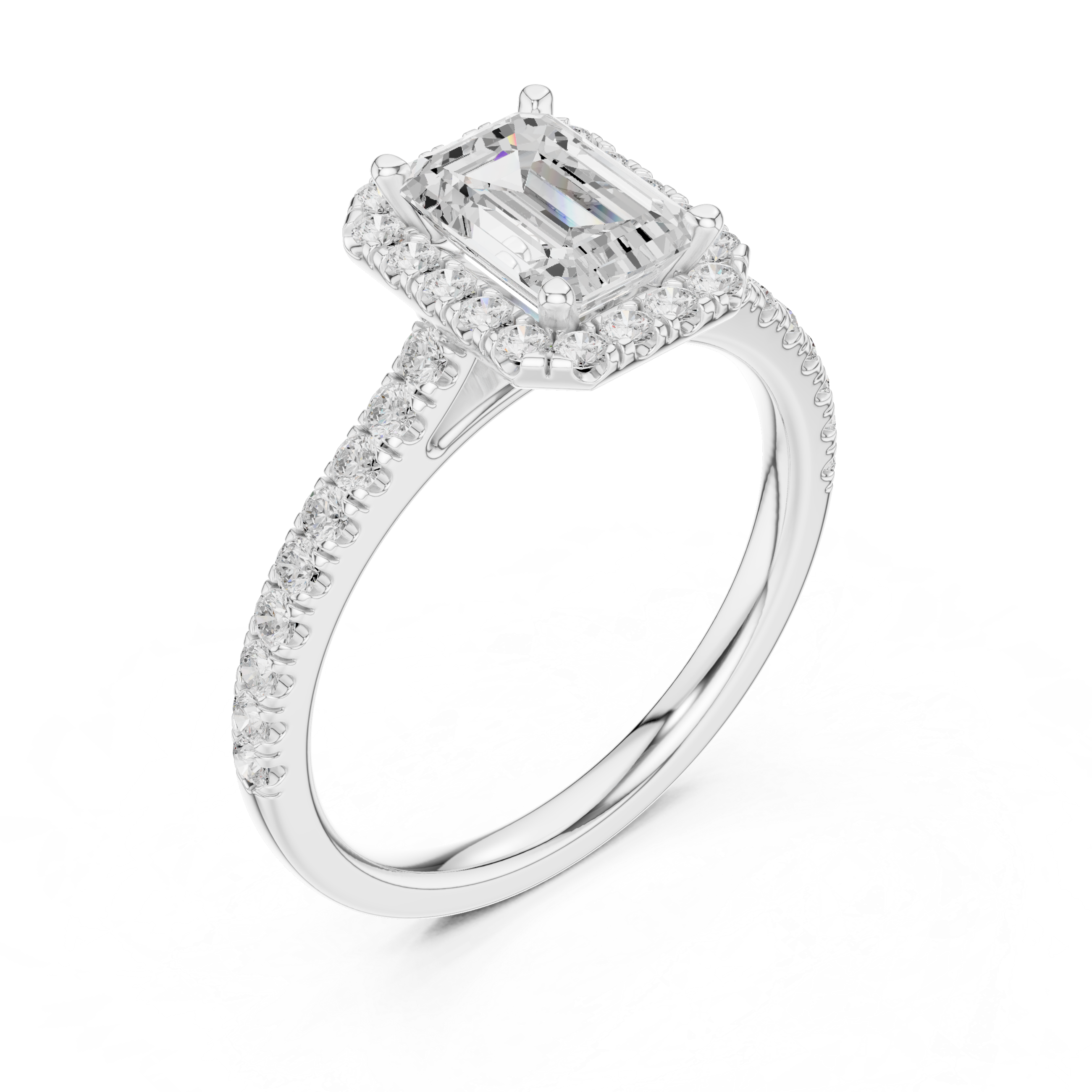Luxury cluster diamond ring featuring multiple small stones forming dazzling centerpiece.
